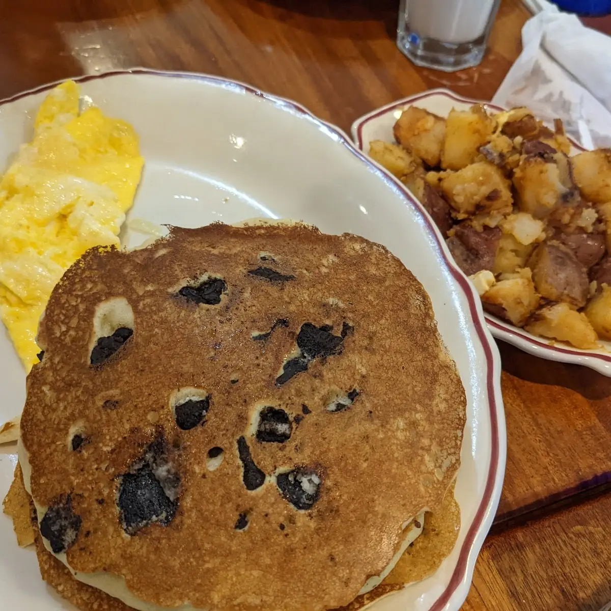 Two Chocolate Chip Pancakes