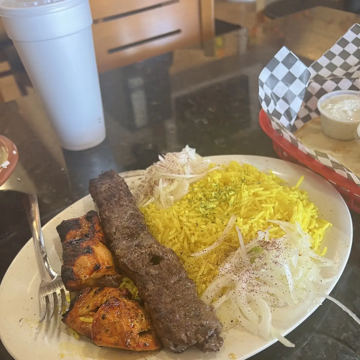 Beef Kefta Kabob Pita Wrap (Combo)
