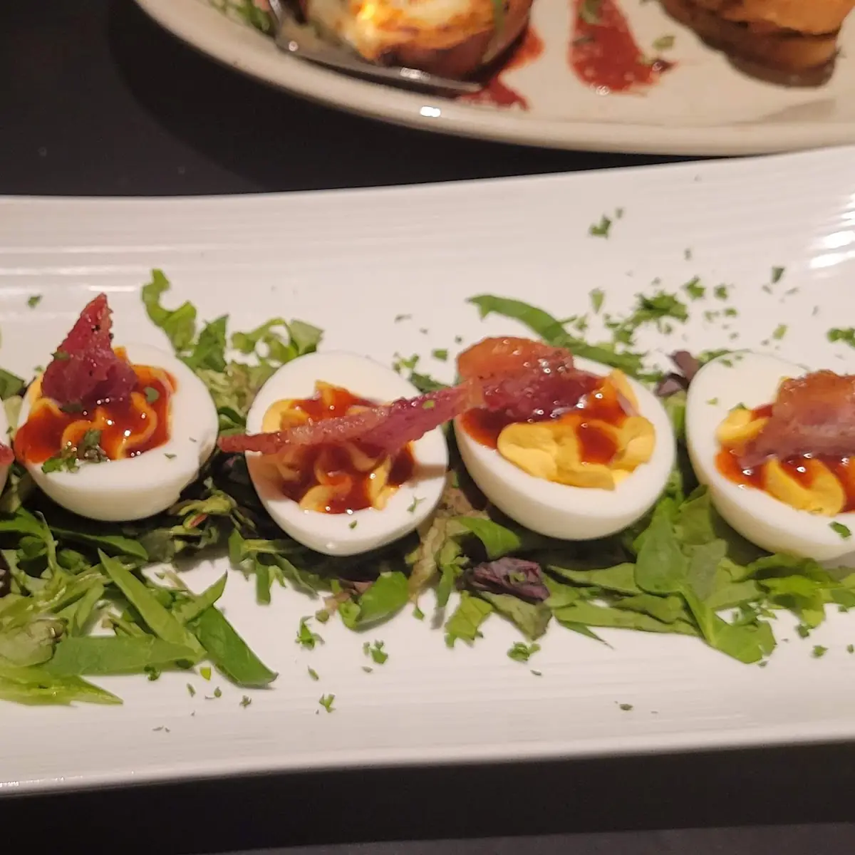 Jalapeño-Candied Bacon Deviled Eggs