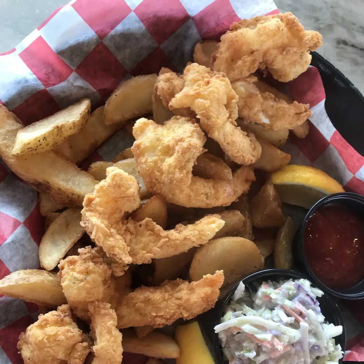 Fried Fresh Pink Gulf Shrimp Basket