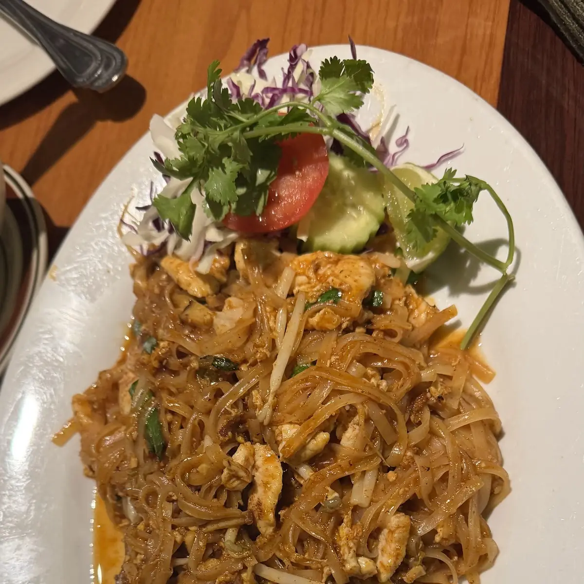 Pad Thai Chicken with Won Ton Soup