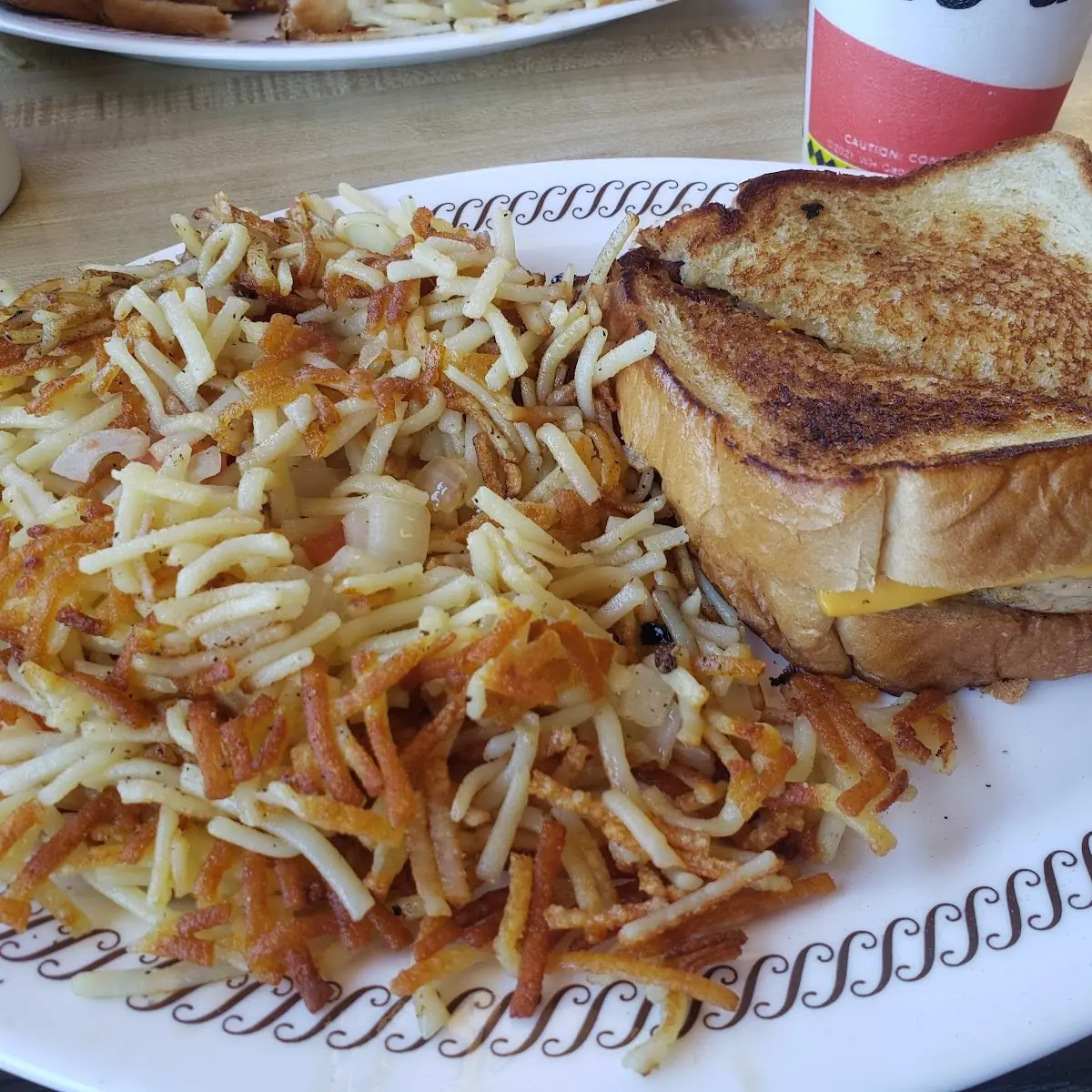 Chicken Melt Plate with Hash Browns