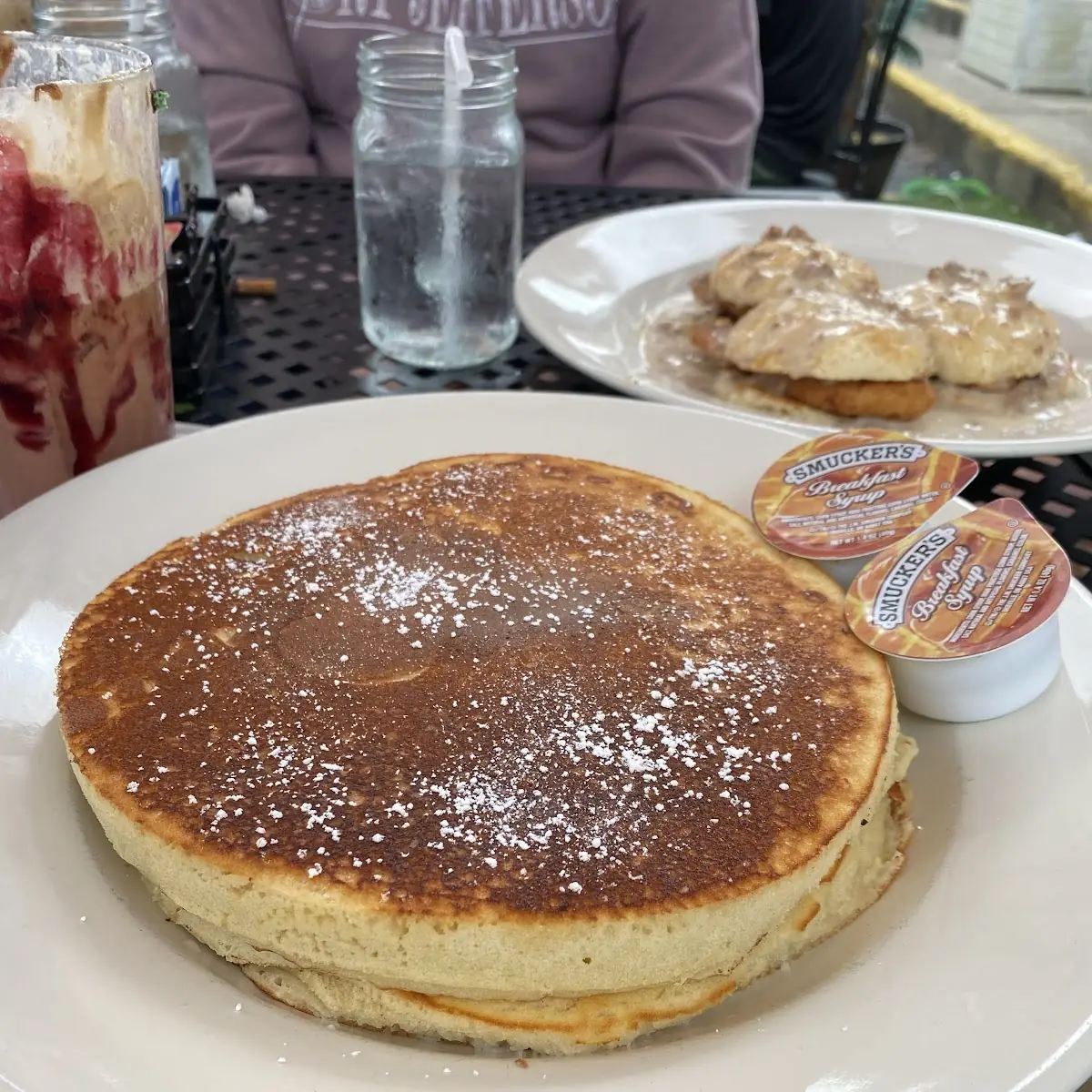 Buttermilk Pancakes with Powdered Sugar