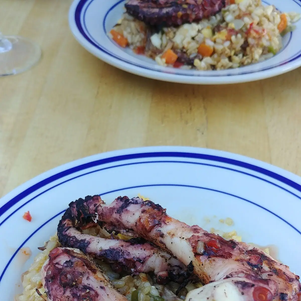 Grilled Octopus with Pork Fried Rice