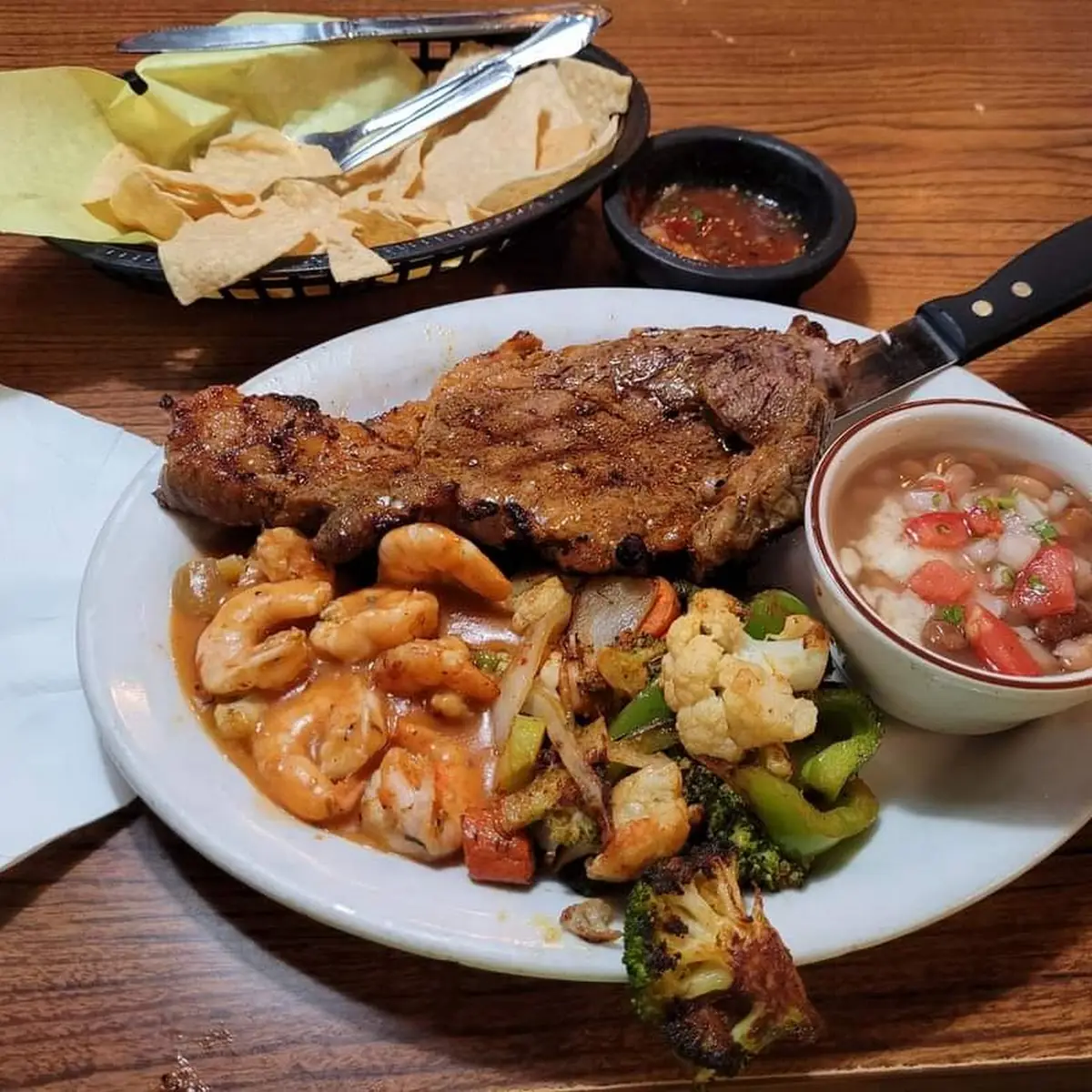 Ribeye Steak an Shrimp
