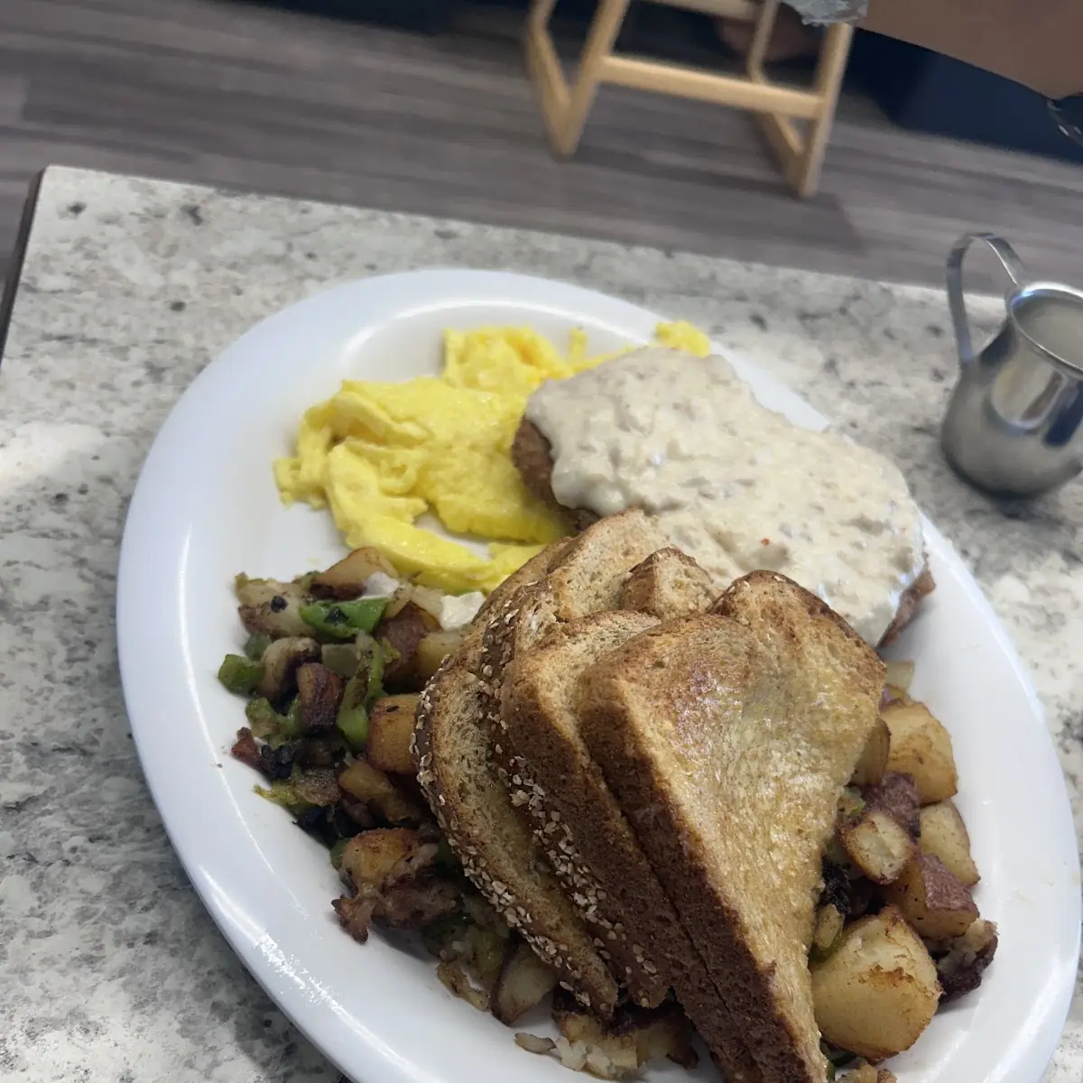 French Toast Eggs & Meat