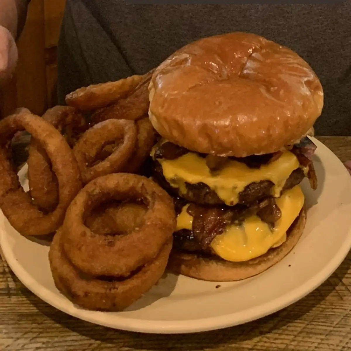 Big Country Burger with Onion Rings
