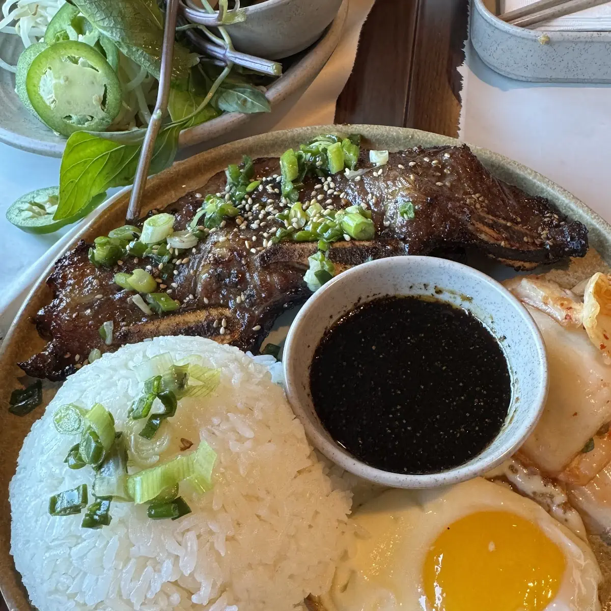 Korean Beef Short Ribs with Rice