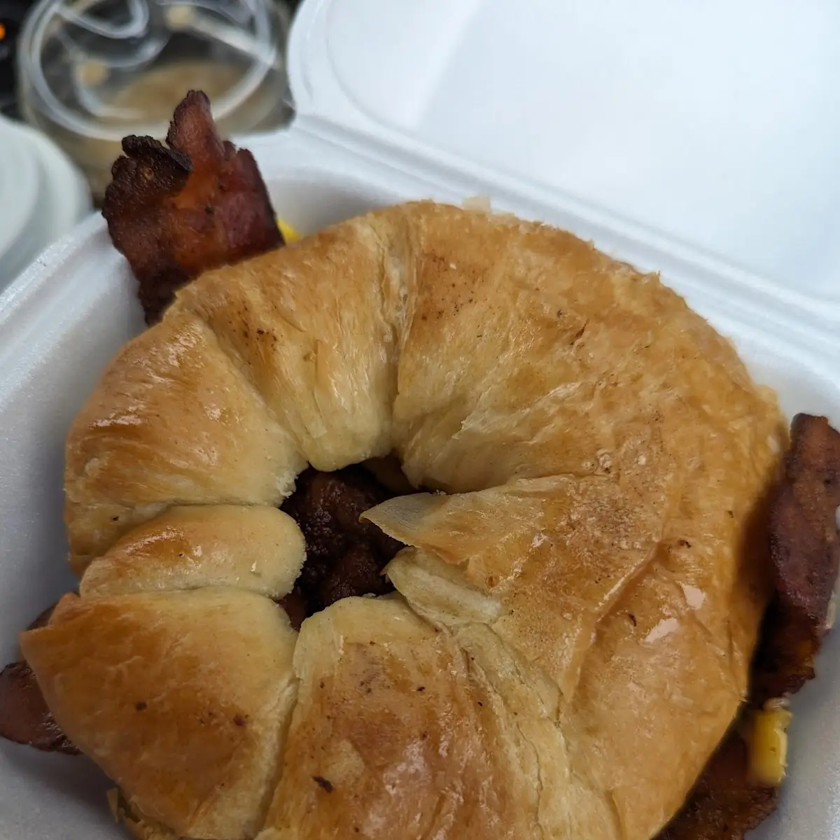 Ham Egg and Cheese Croissant
