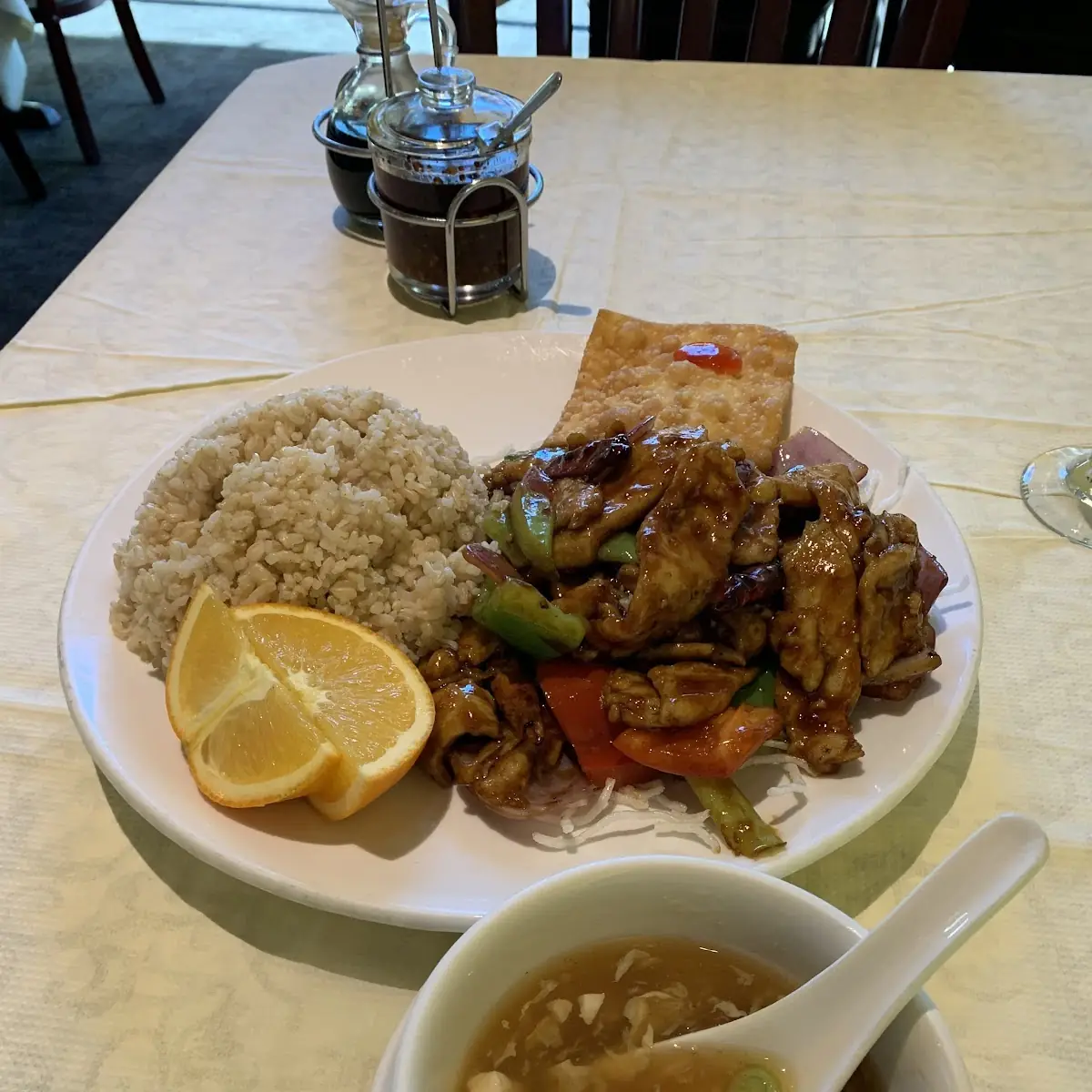 Mongolian Chicken with Brown Rice Lunch