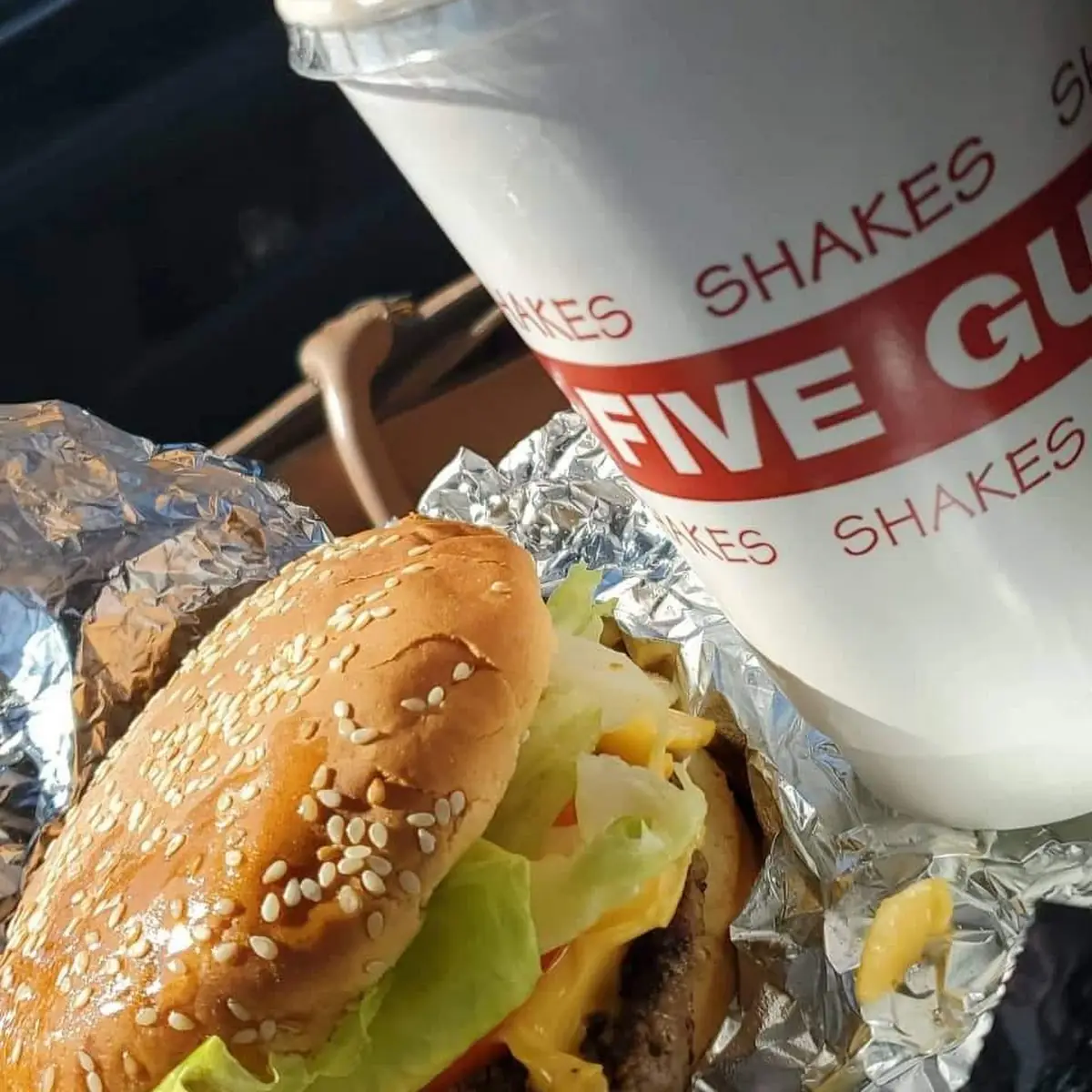 Cheese Burger and Chocolate Shake