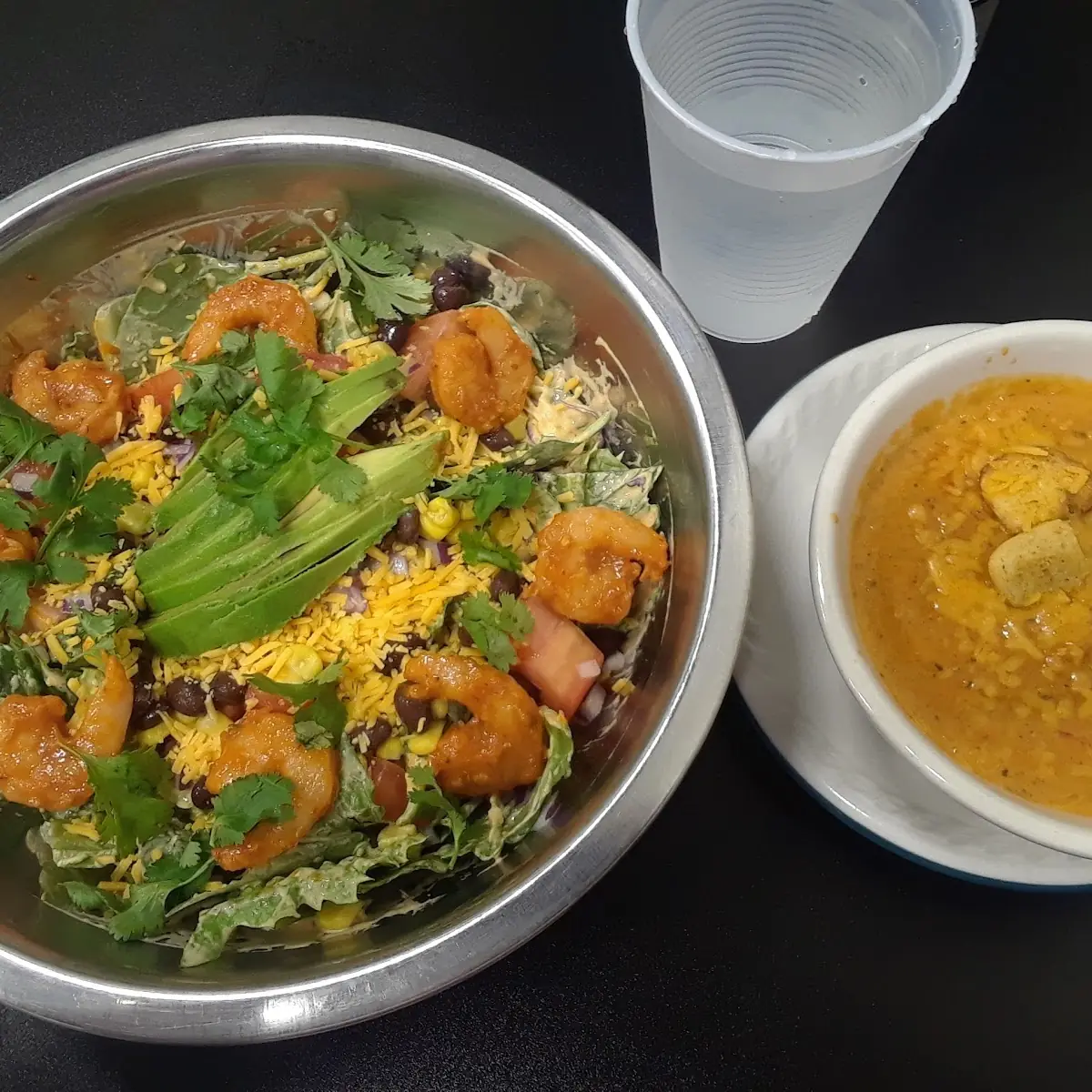 Salad and Tomato Basil Soup