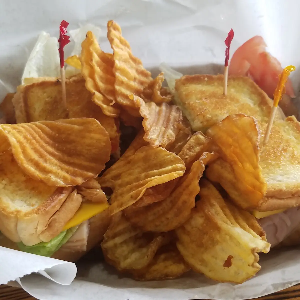 Club Sandwich with Chips