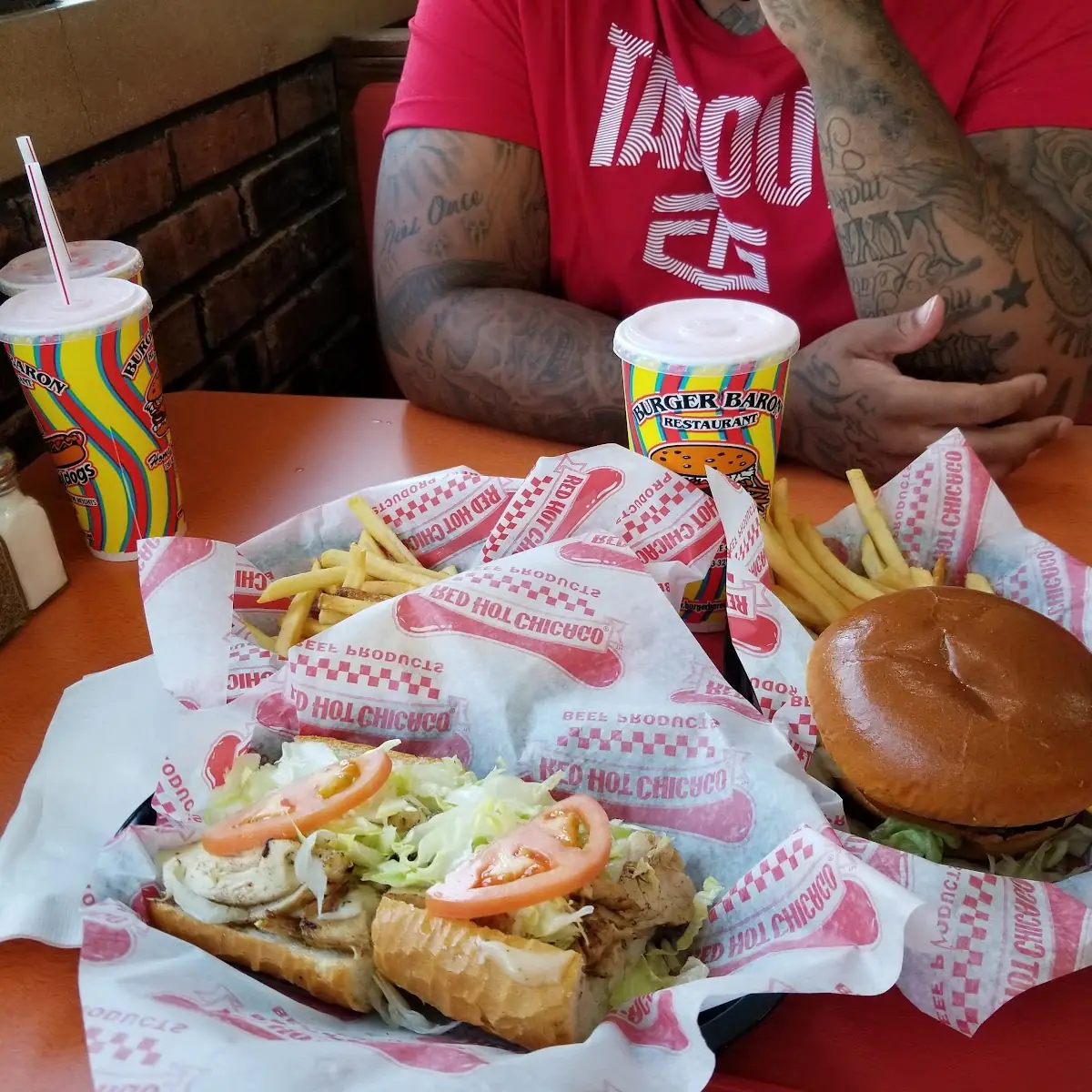 Chicken Philly & Bacon Cheese Burger