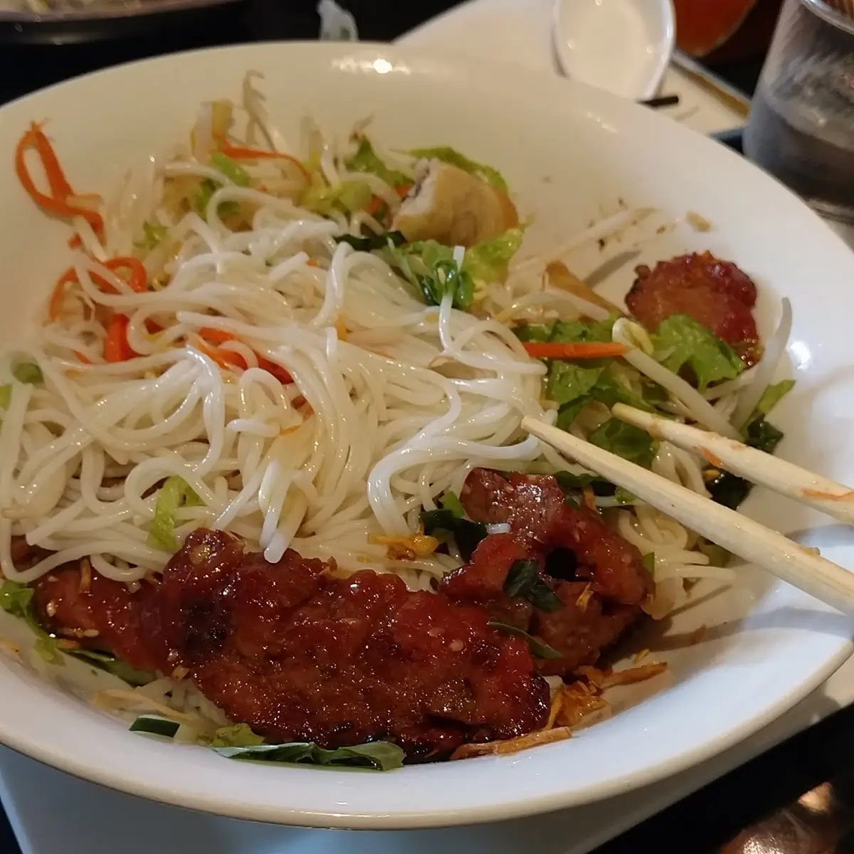 Grilled Pork with Rice Noodle Bun Thit Nuong