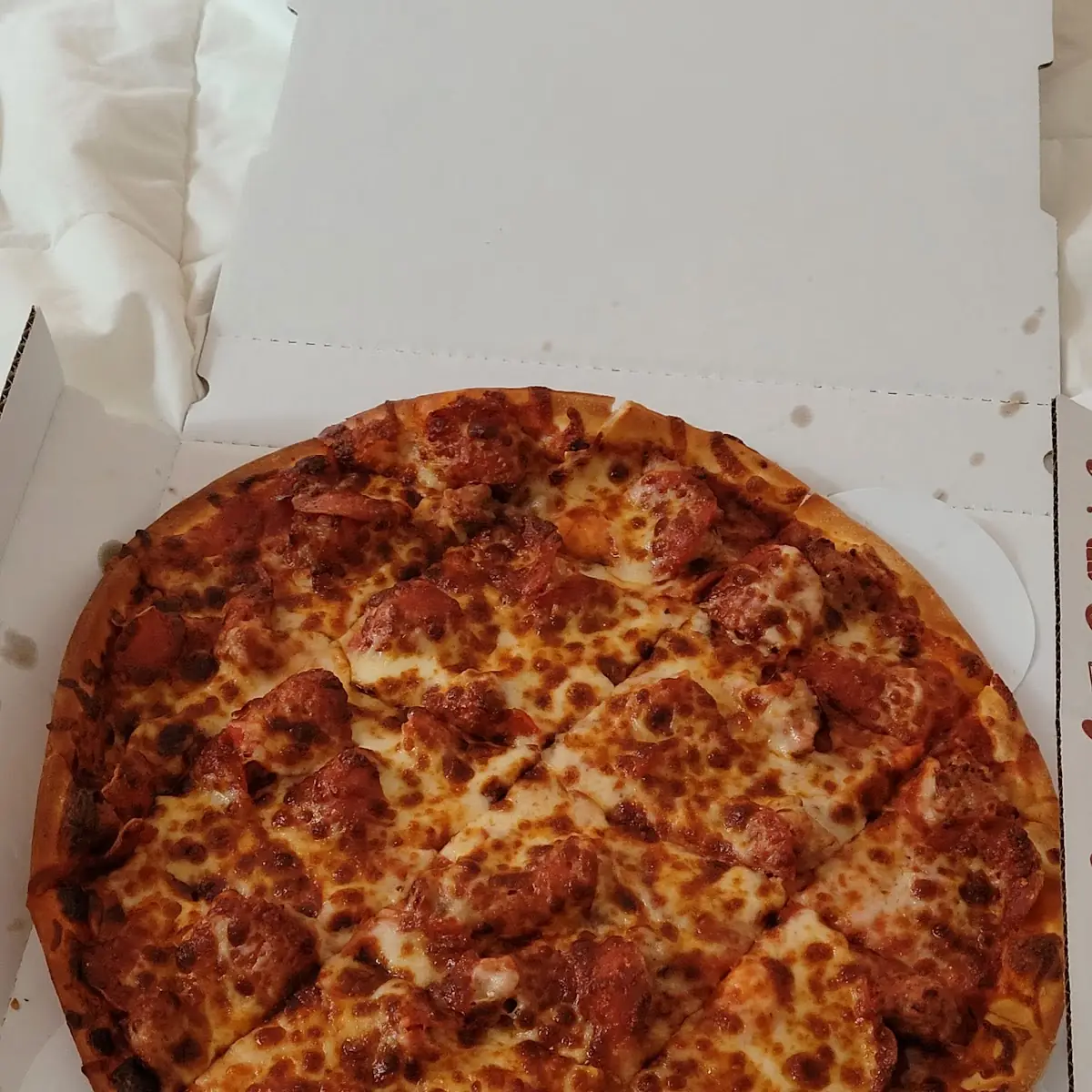Medium Thin Crust Sausage & Pepperoni Pizza
