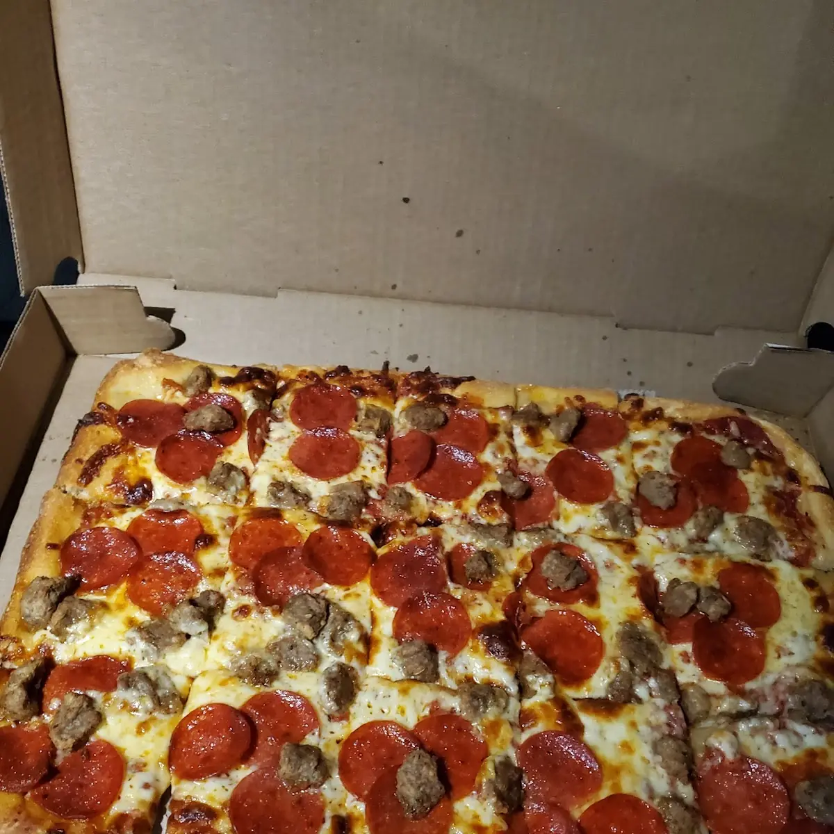 Large Pepperoni and Sausage Pizza