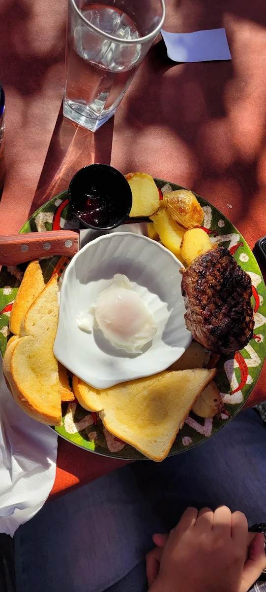 Steak and Eggs Less 1 Egg, Pescadores Bistro