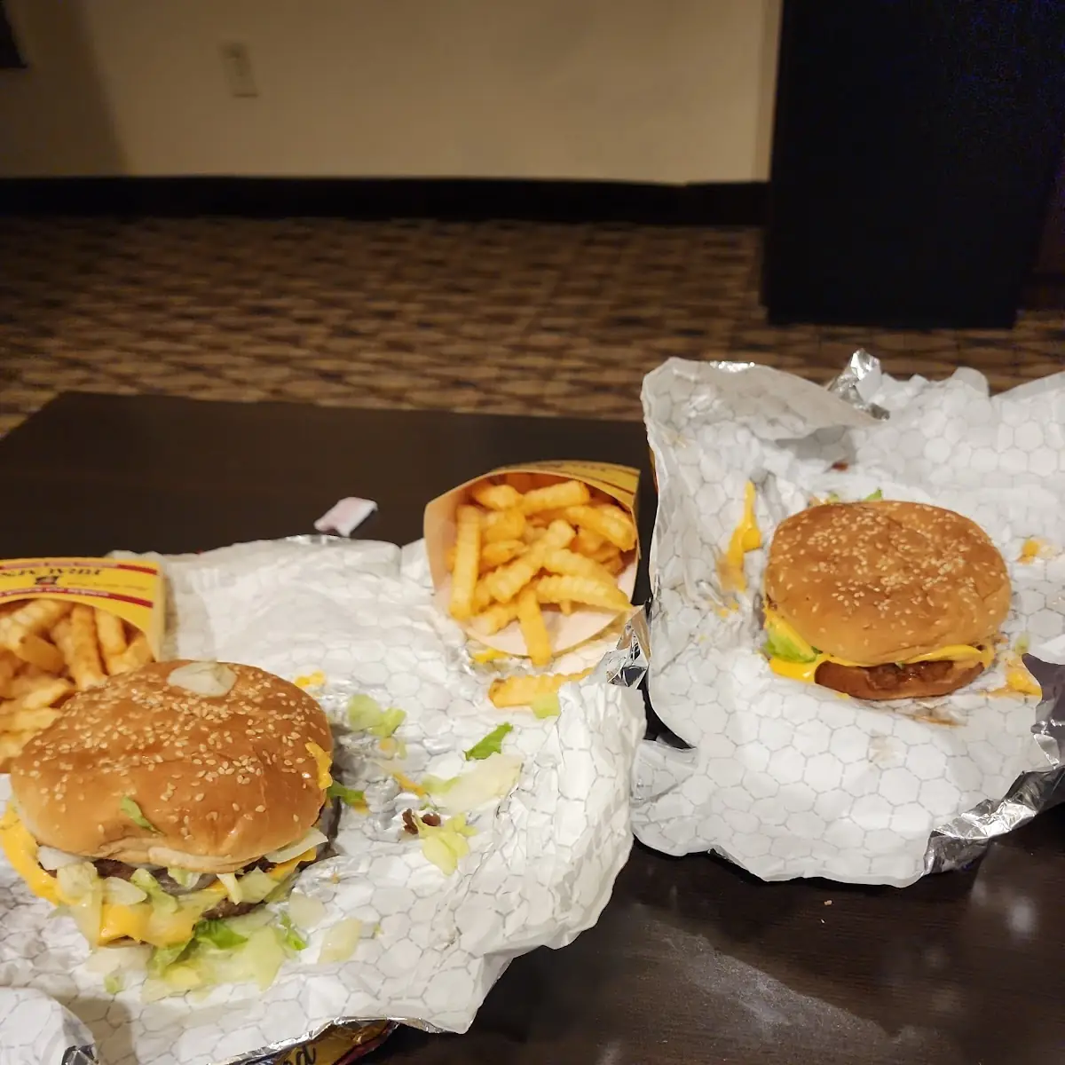 Double Bacon Burger and Fries