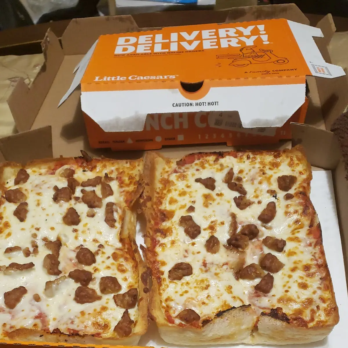 Cold Sausage Pizza