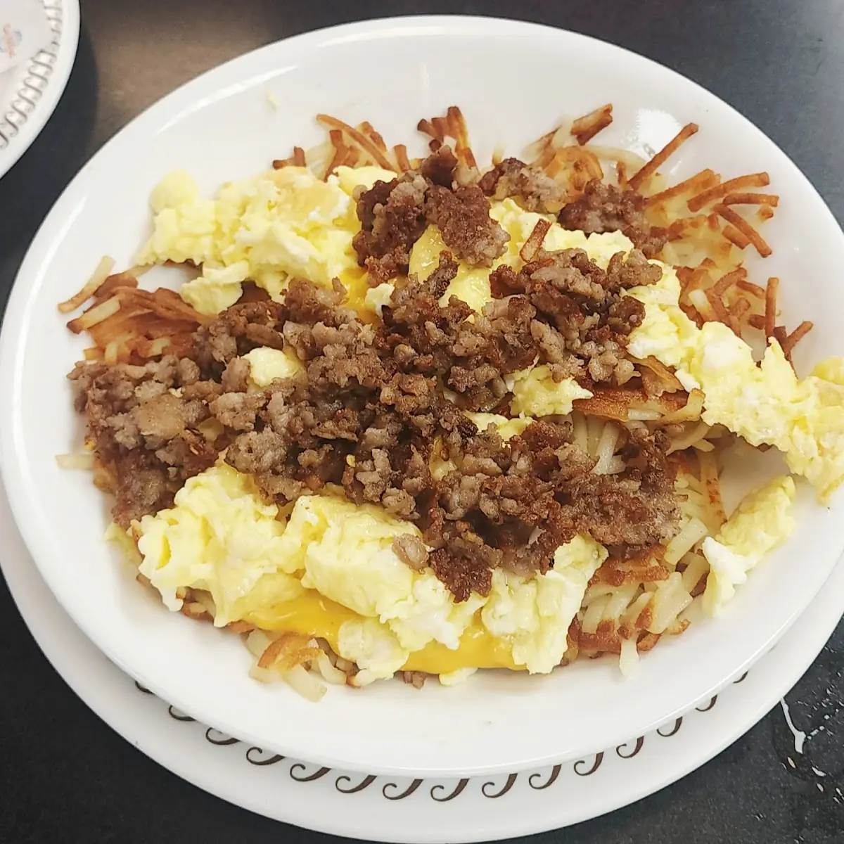 Sausage Egg and Cheese Hash Browns