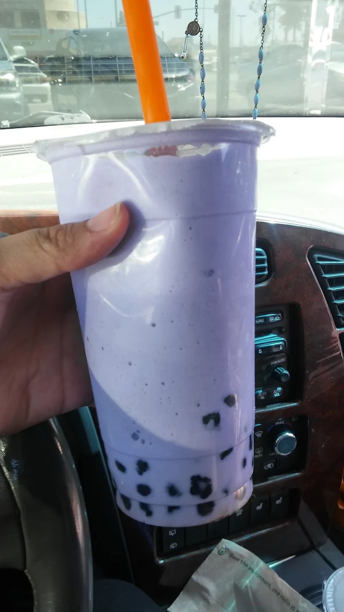 Taro Slush with Boba
