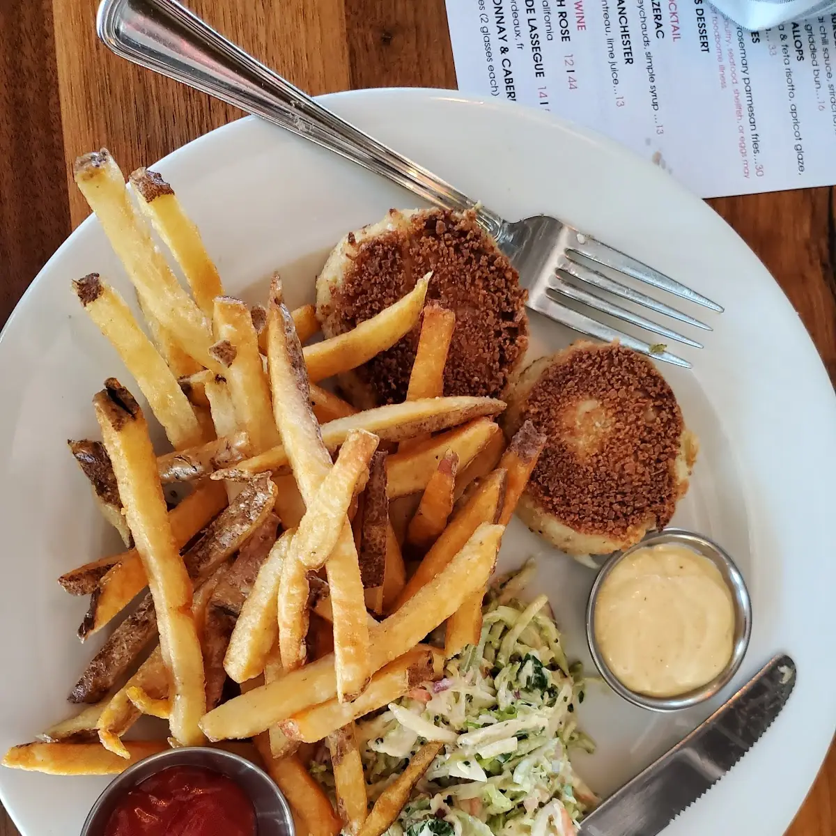 Crab Cakes with Fries