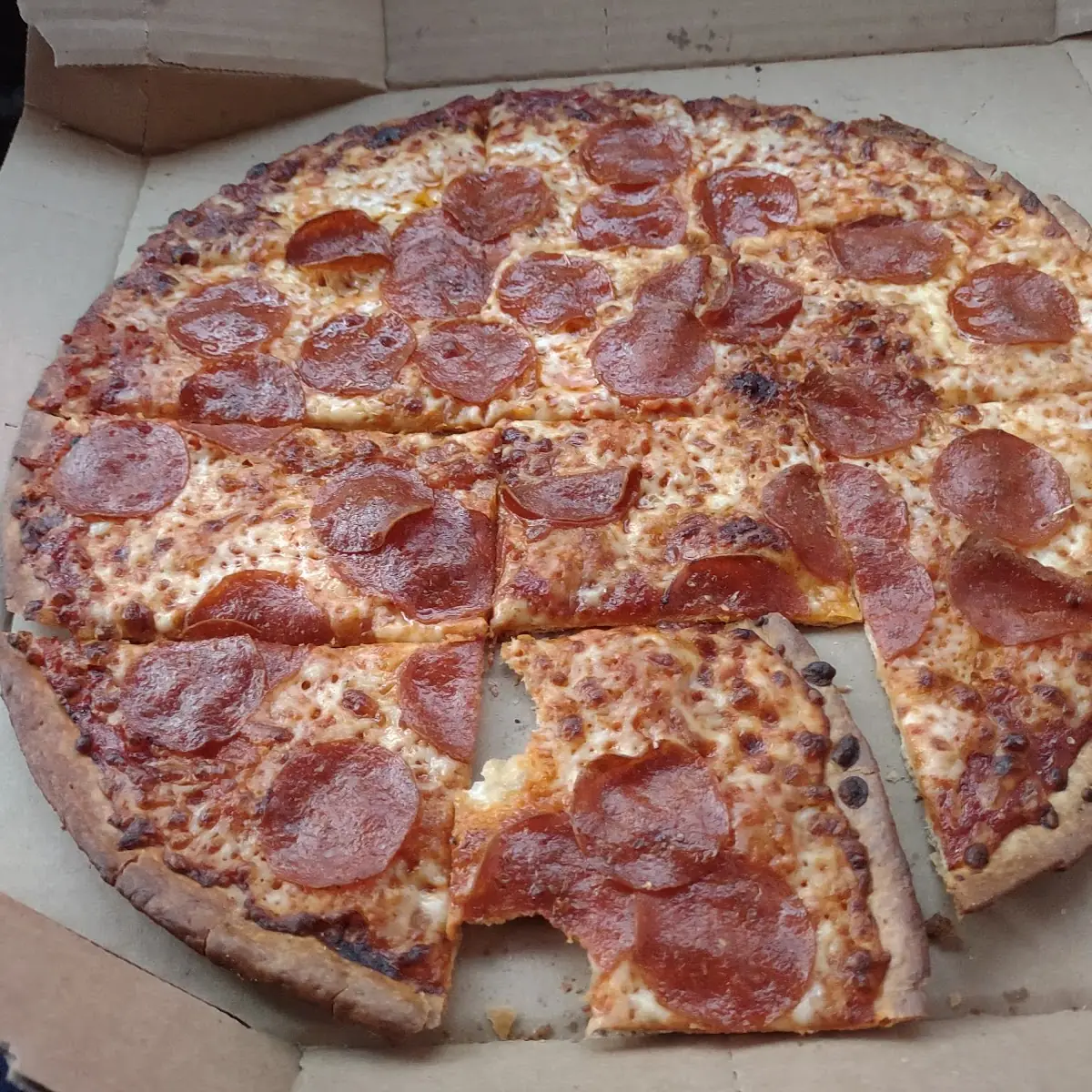 Thin Crust Pepperoni Pizza