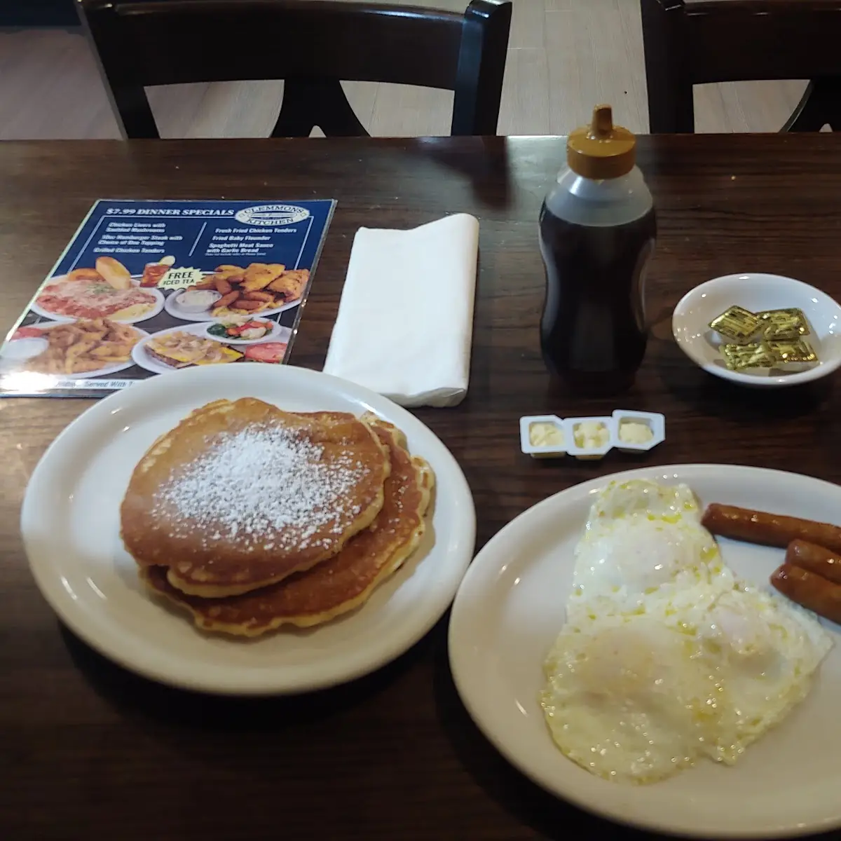 Pancake Combo 3rd Egg and Ice Tea Are Free