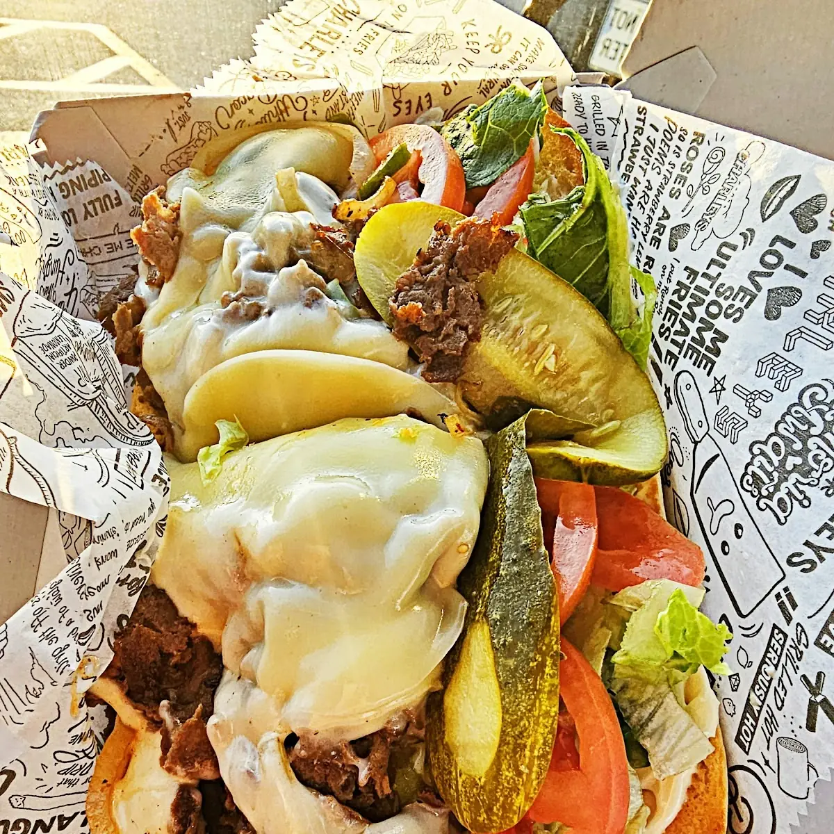 Philly Cheese Steak with Xtra Provolone & Xtra Tomatoes