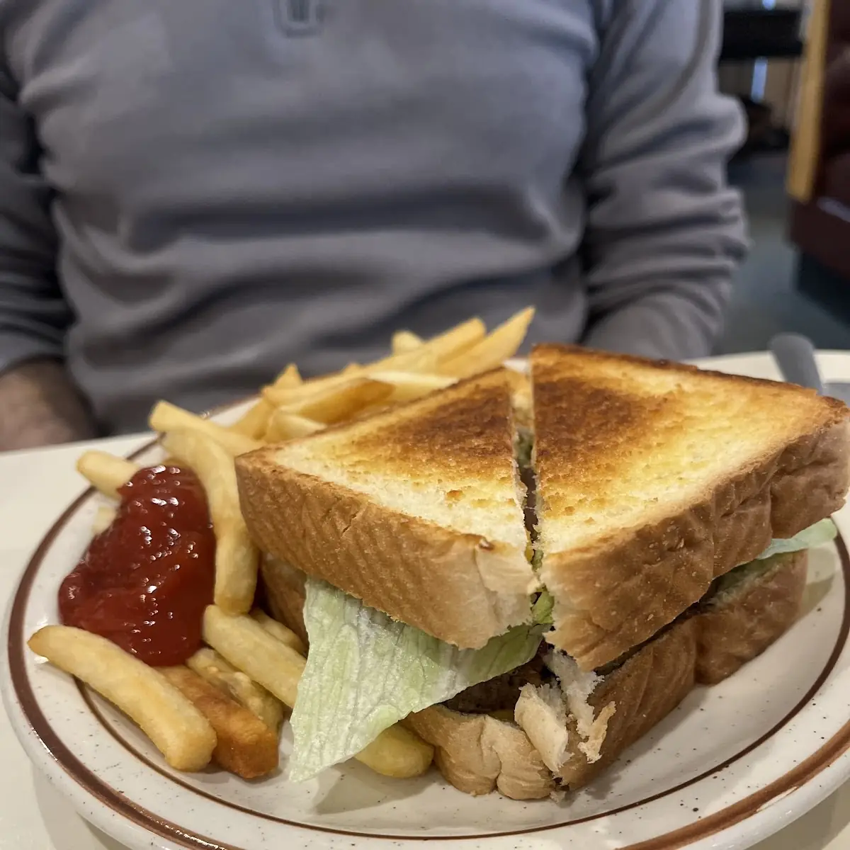 Cheeseburger on Texas Toast