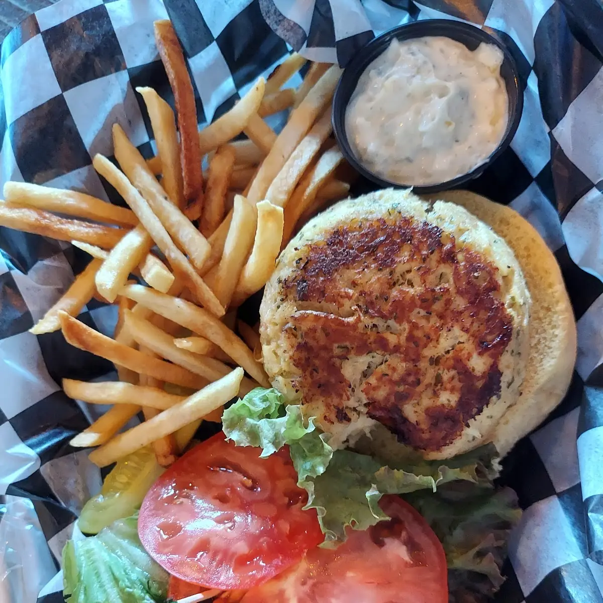 Broiled Crab Cake Sandwich