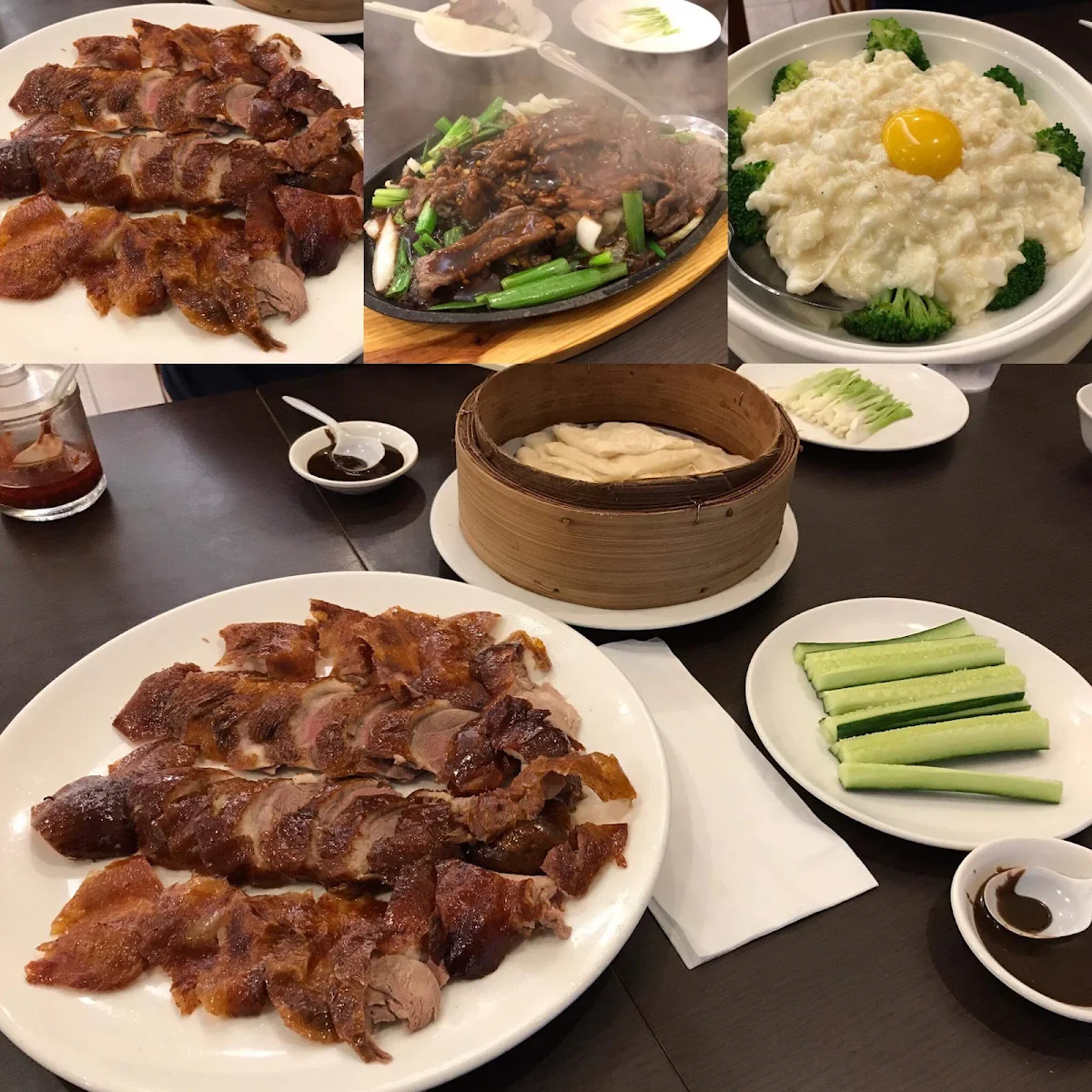 Peking Duck and Broccoli with Egg White, Tian Xin Place