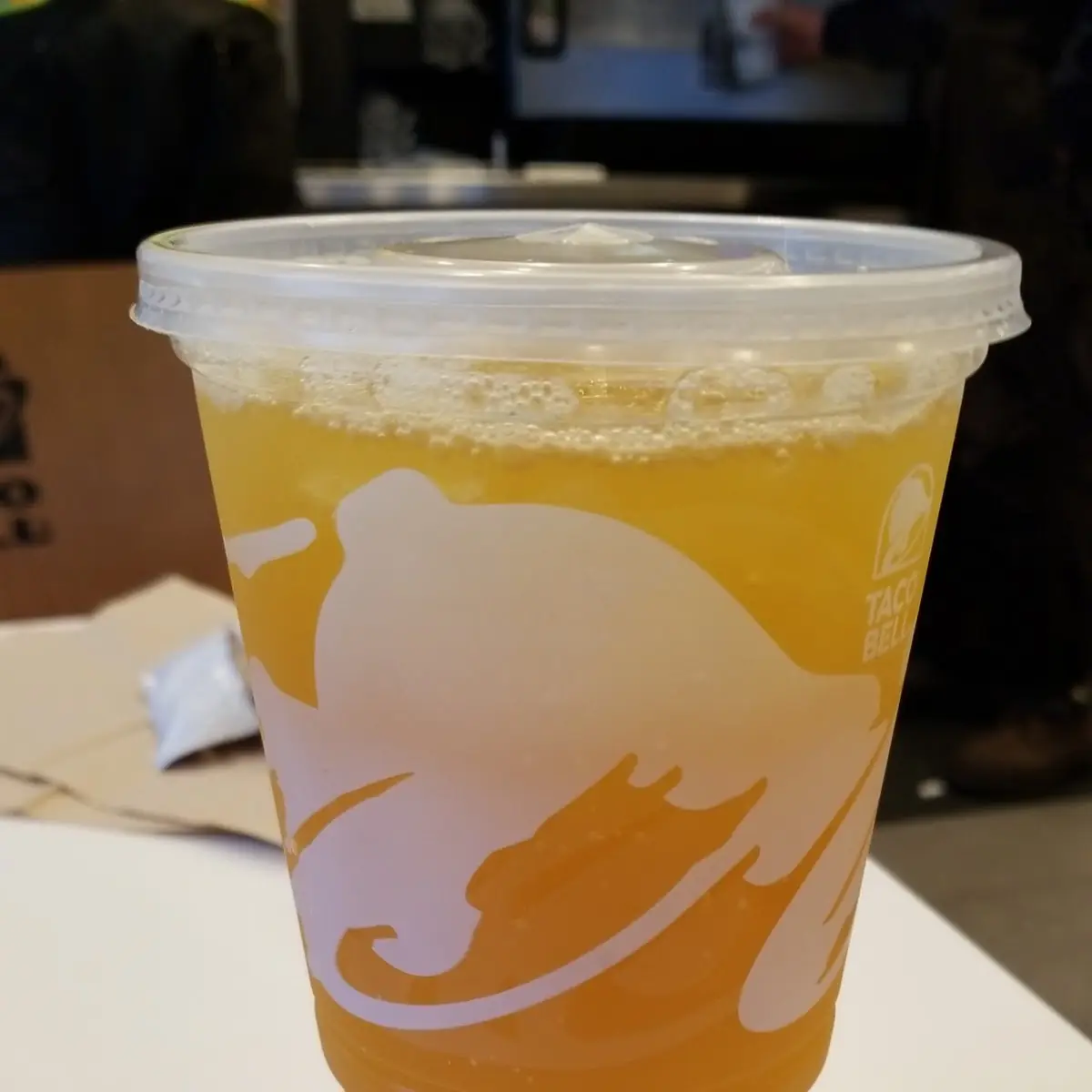 Mango Iced Tea and a Mountain Dew Kick Start