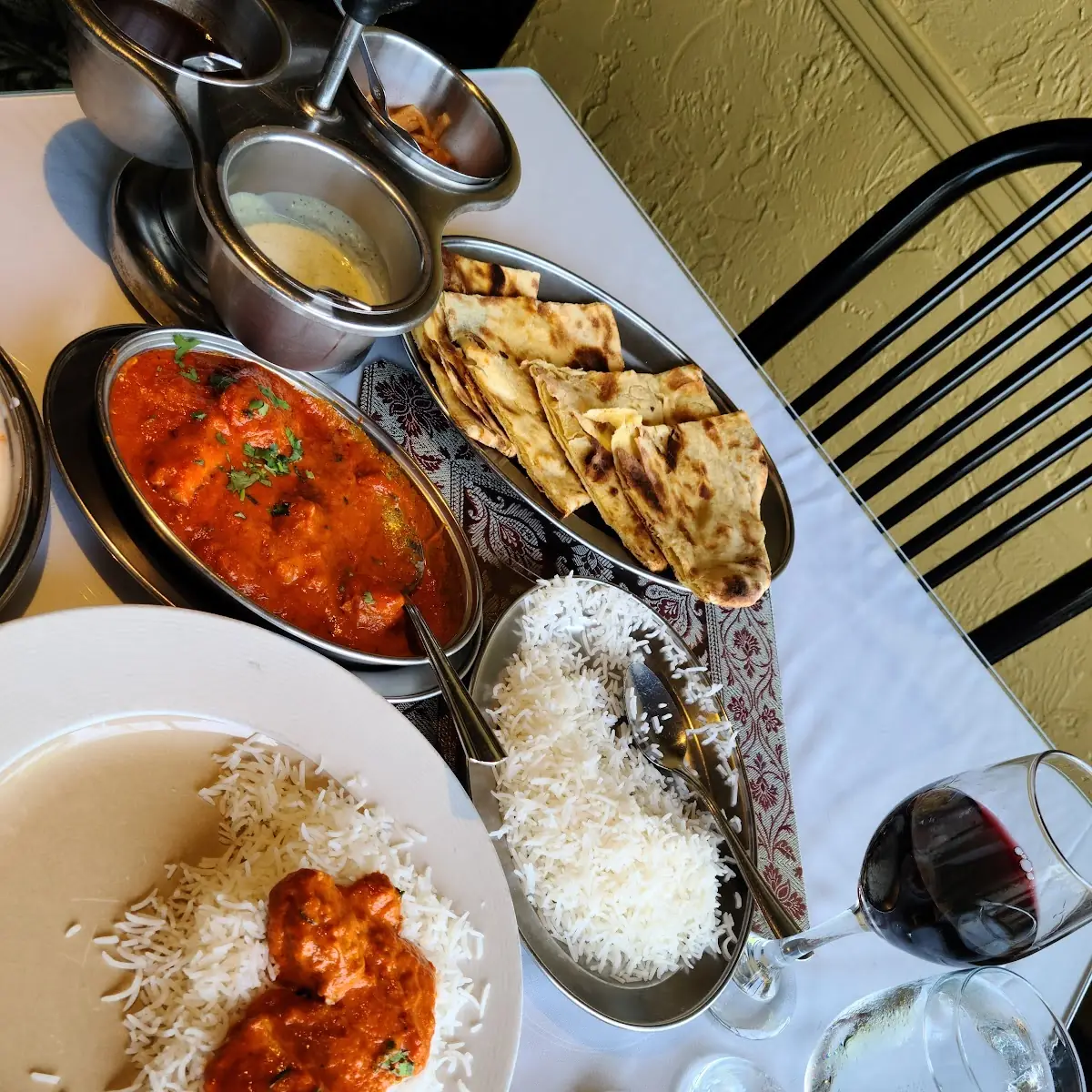 Butter Chicken Rice and Aloo Paratha