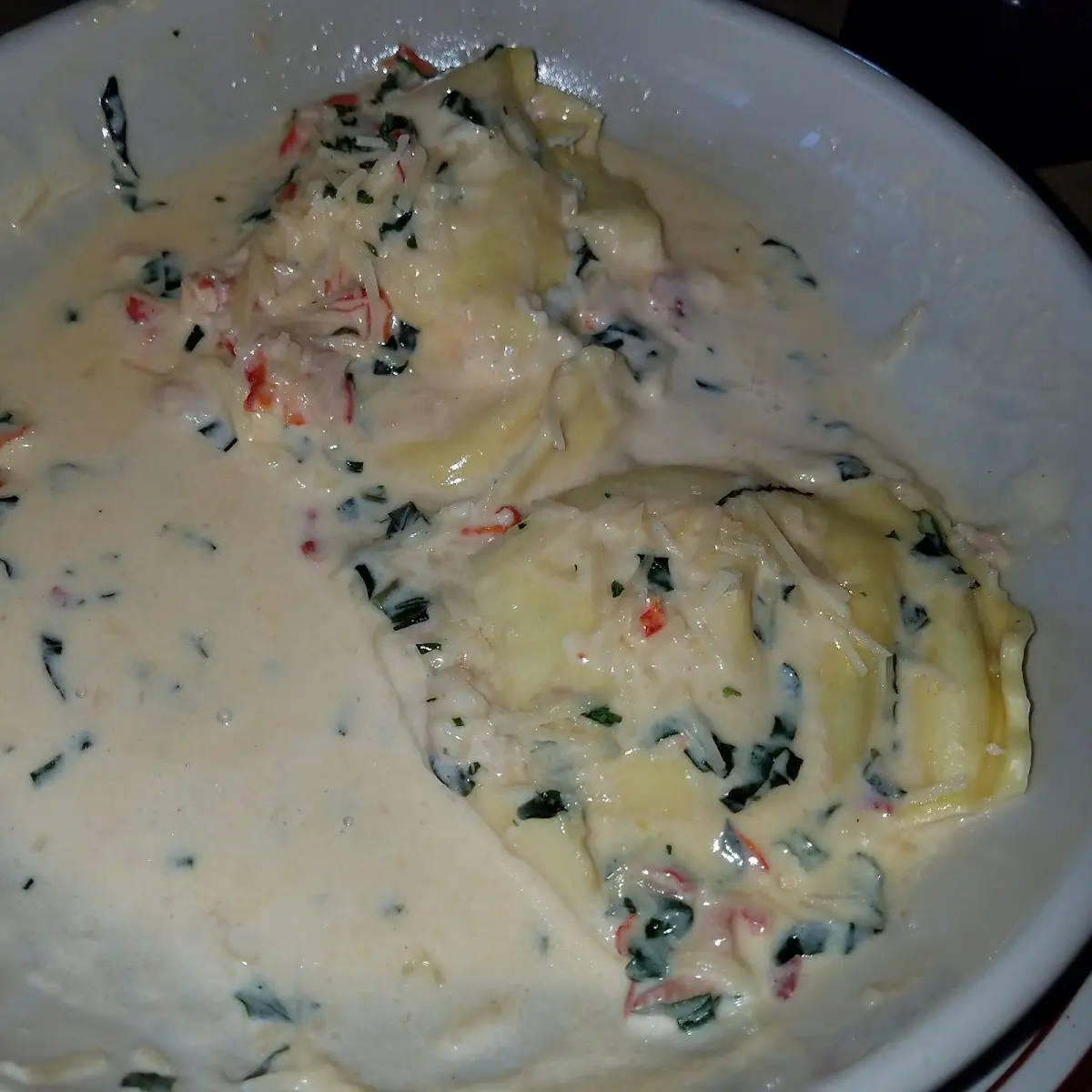 Ravioli in Lobster Bisque