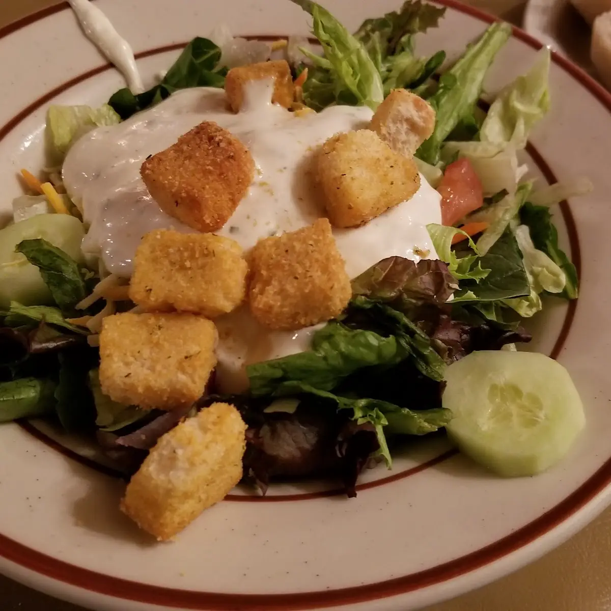 Salad with Ranch Dressing