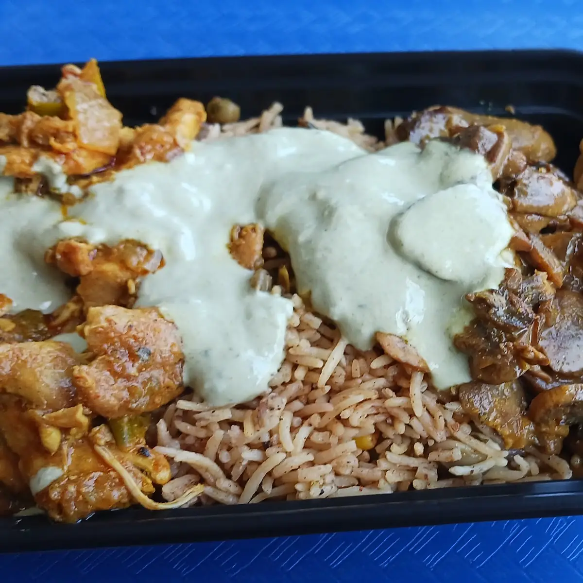 Butter Chicken Veggie Rice Chickpeas Happiness