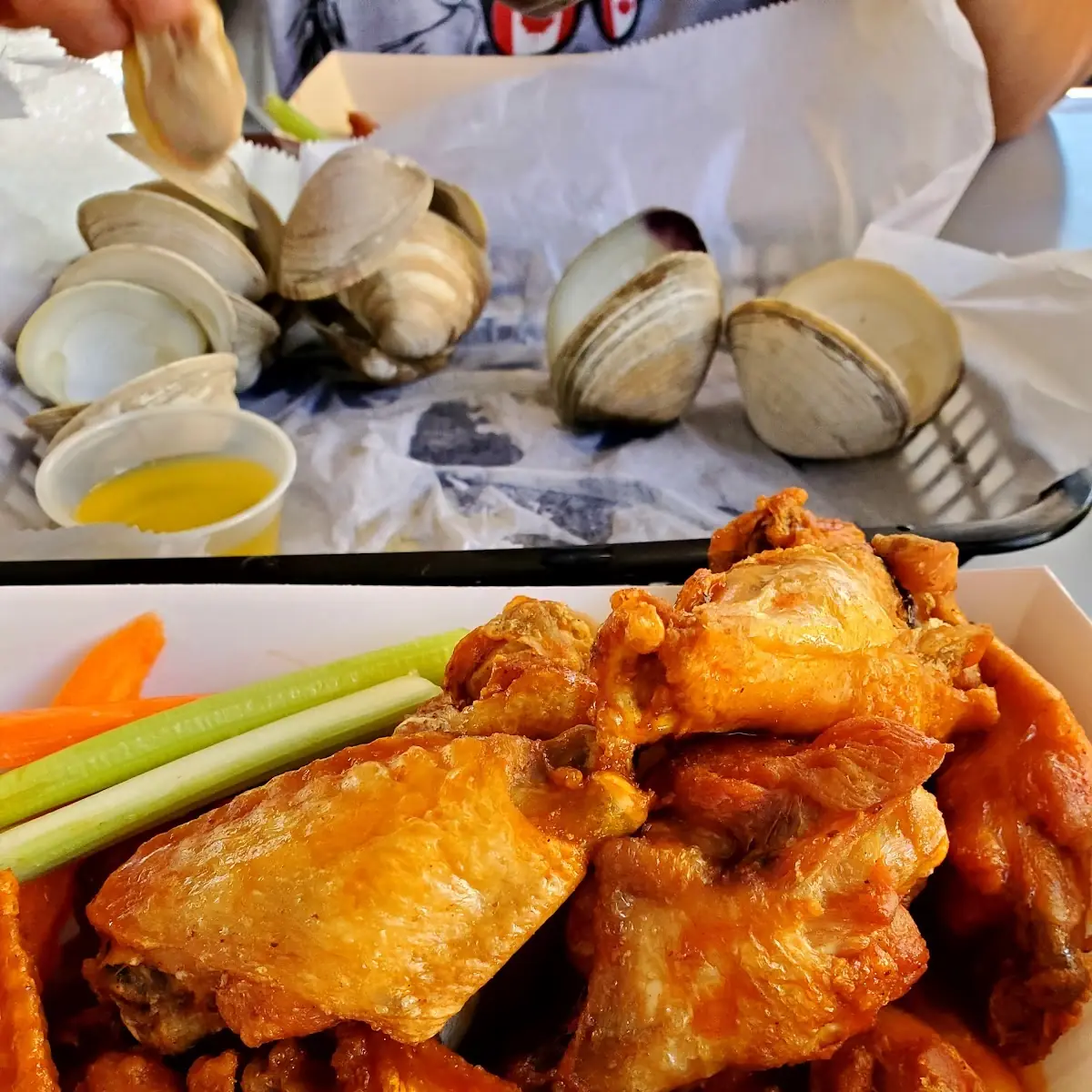 Clams Wings and Beer