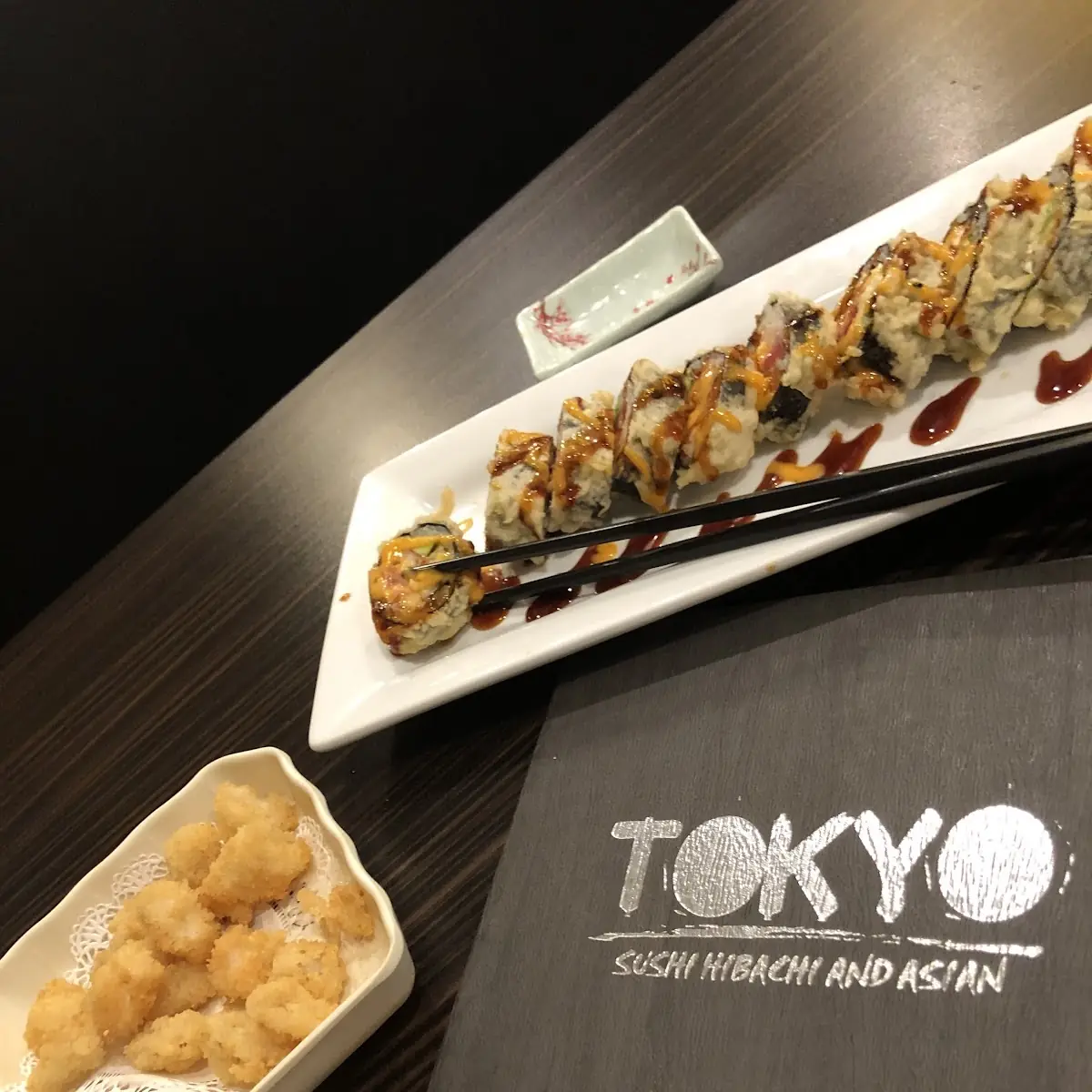Fried Calamari and Crunchy Roll