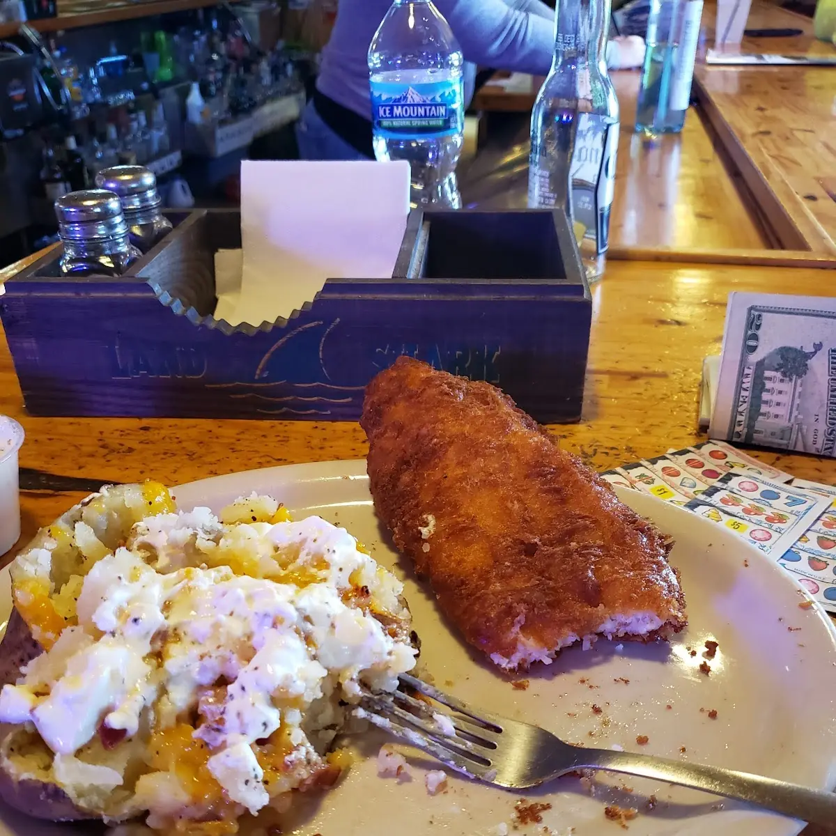 Cod Dinner with Loaded Baked Potato