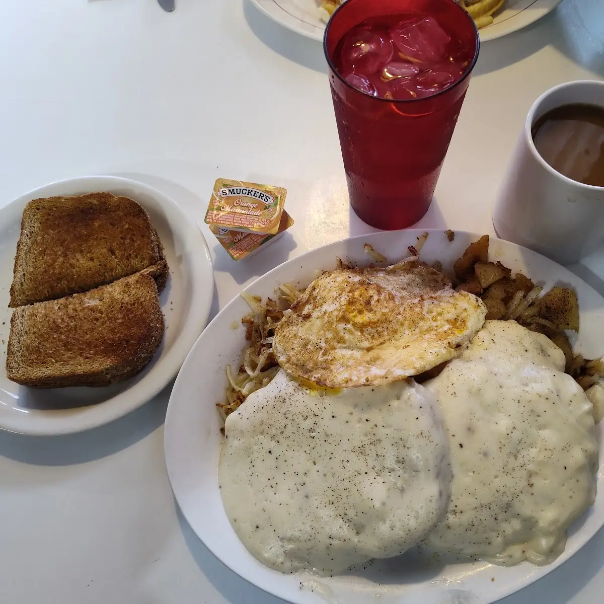 Large Chicken Fried Steak and Eggs