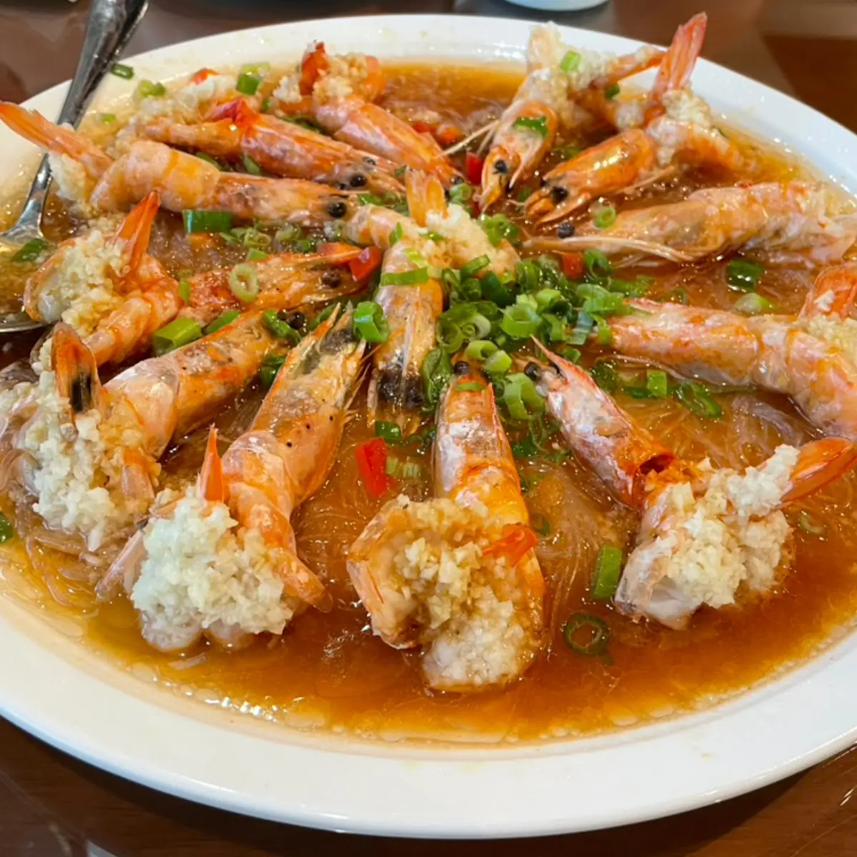 Steamed Shrimp w Garlic & Rice Noodle