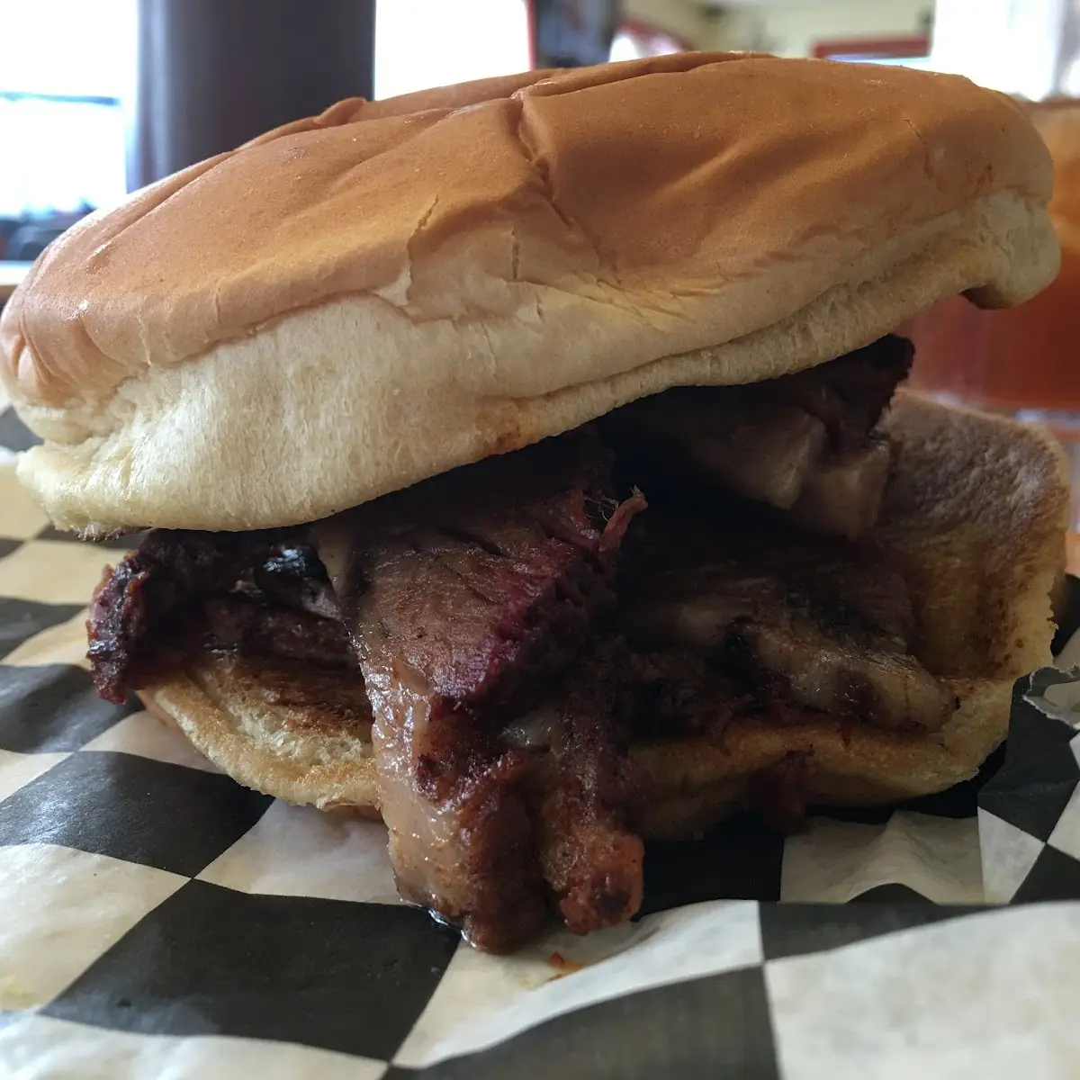 Sliced Brisket Sandwich