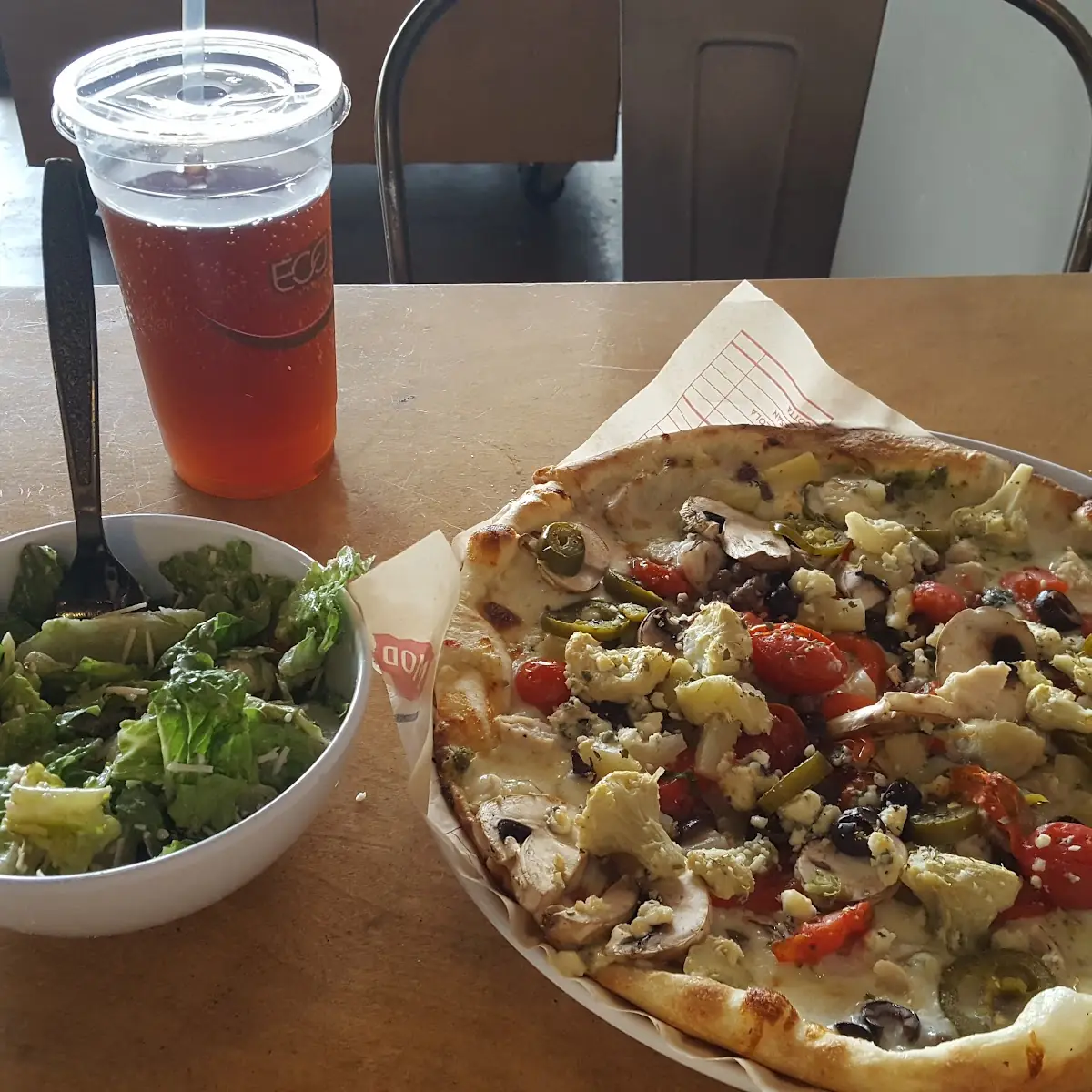 Caesar Salad & Pizza