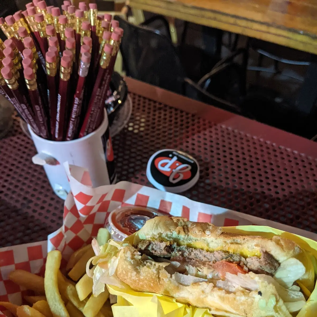 Cheese Burger and Fries