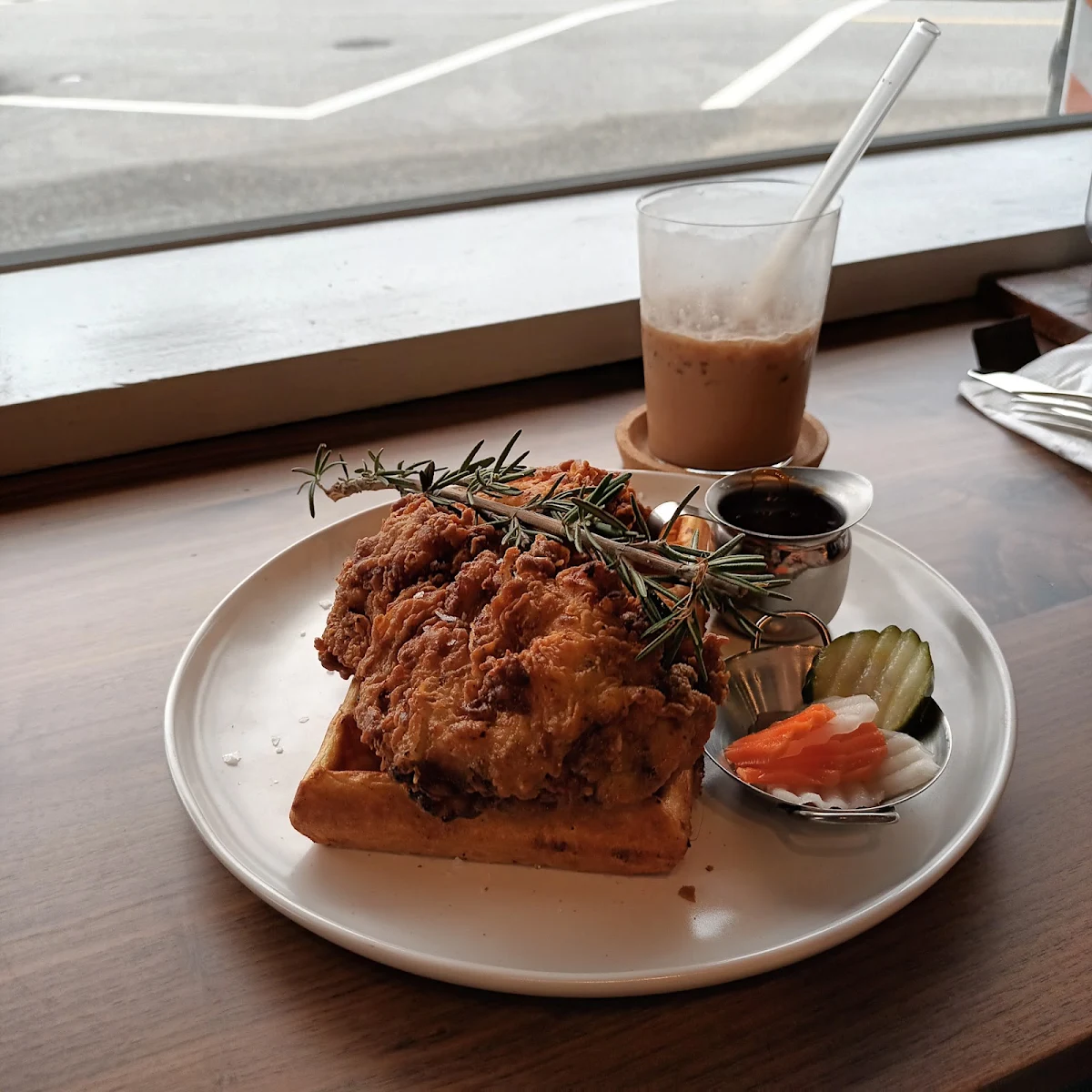 Korean Fried Chicken and Waffles