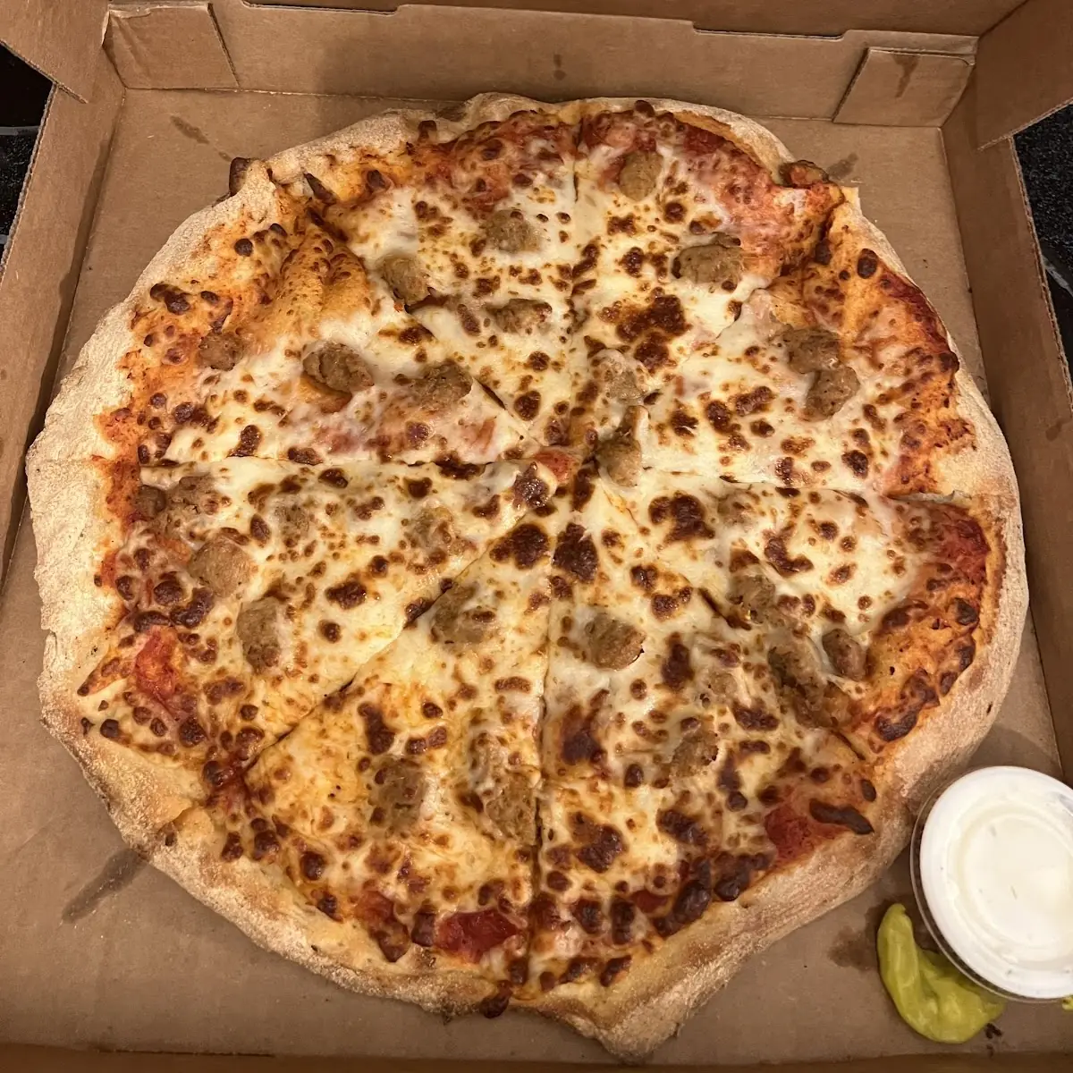 Sausage and Cheese Pizza