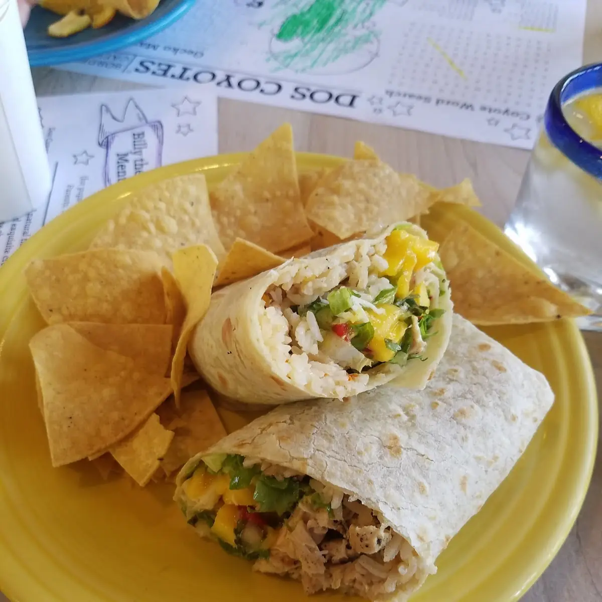 Mango Avocado Burrito with Grilled Chicken
