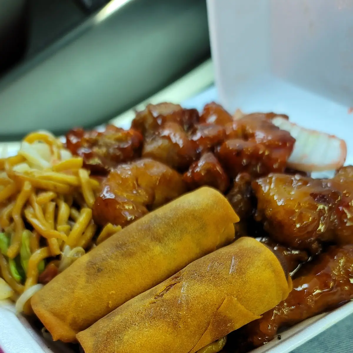 Combination Plate Sweet & Sour Chicken